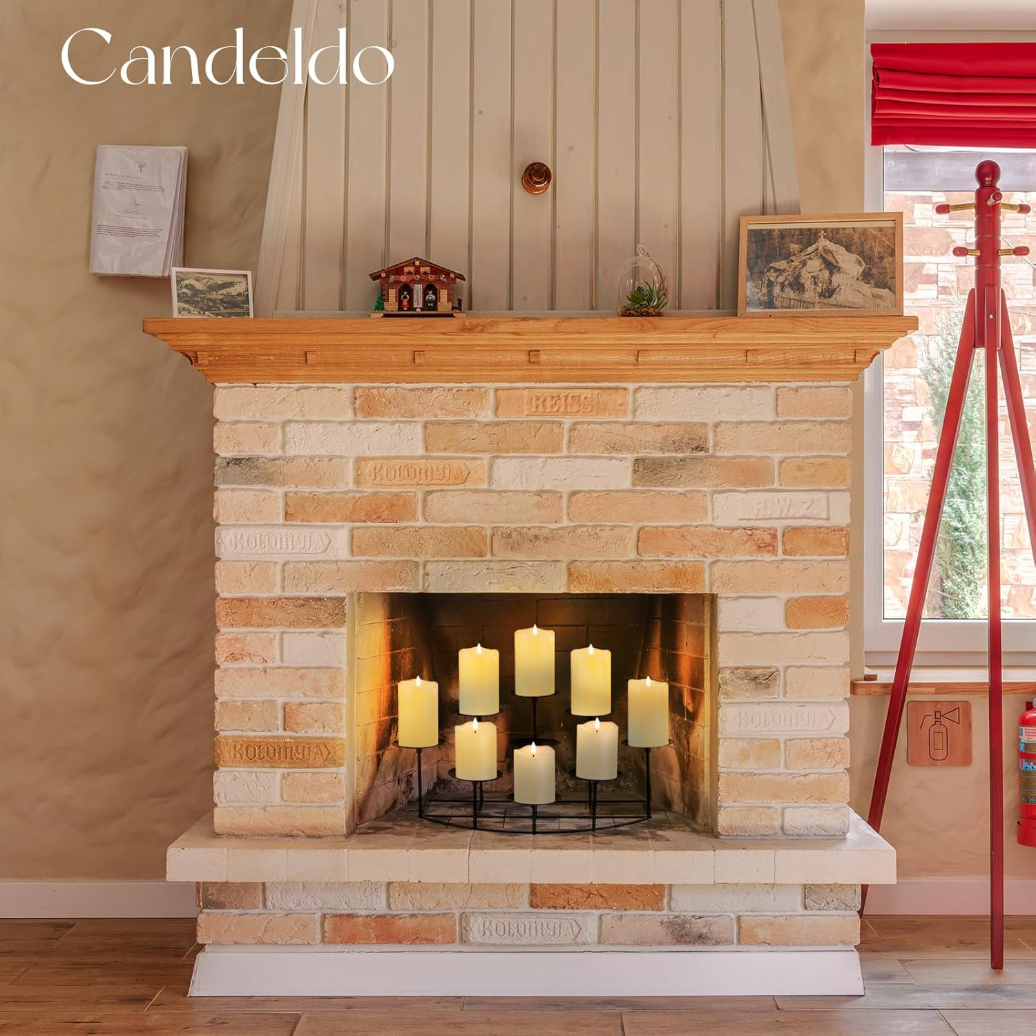 Candelardo Black Metal Candelabra with 9 Heights
