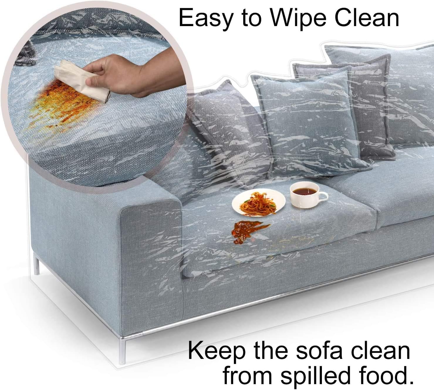 KEBE Clear Thicker Couch Cover for Pets