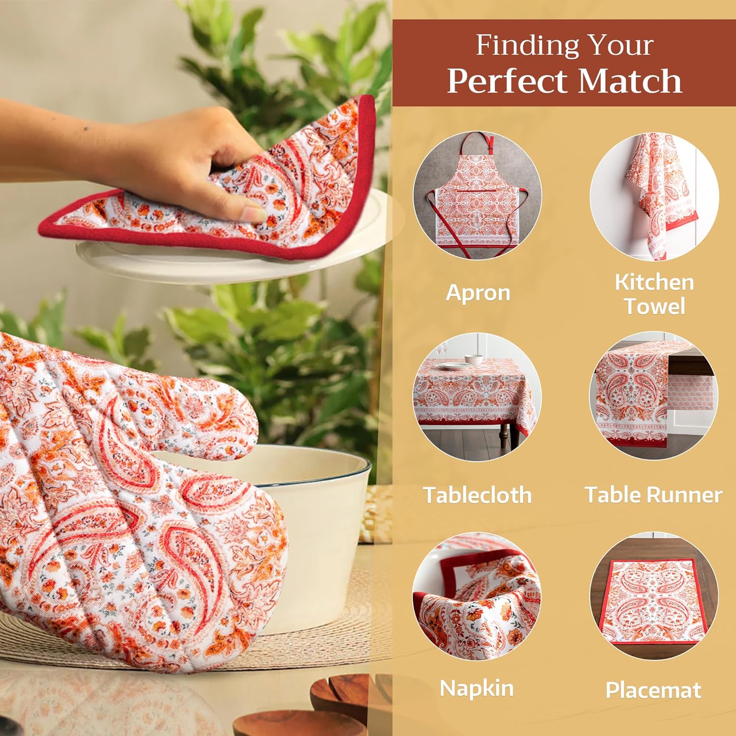 Maison d Hermine 100 Cotton Potholder Set of 2 8x8 Hot Pads