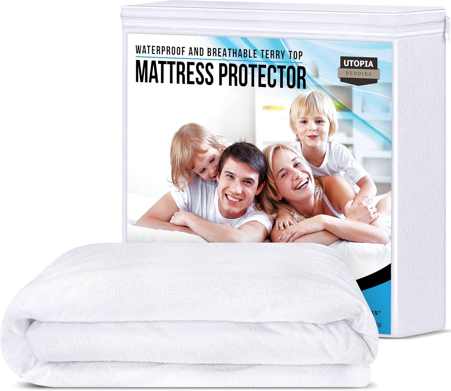 Utopia Bedding Waterproof Mattress Protector Queen Size