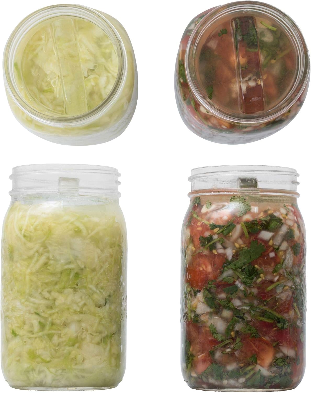 5-Pack Glass Fermentation Weights with Handles for Mason Jars