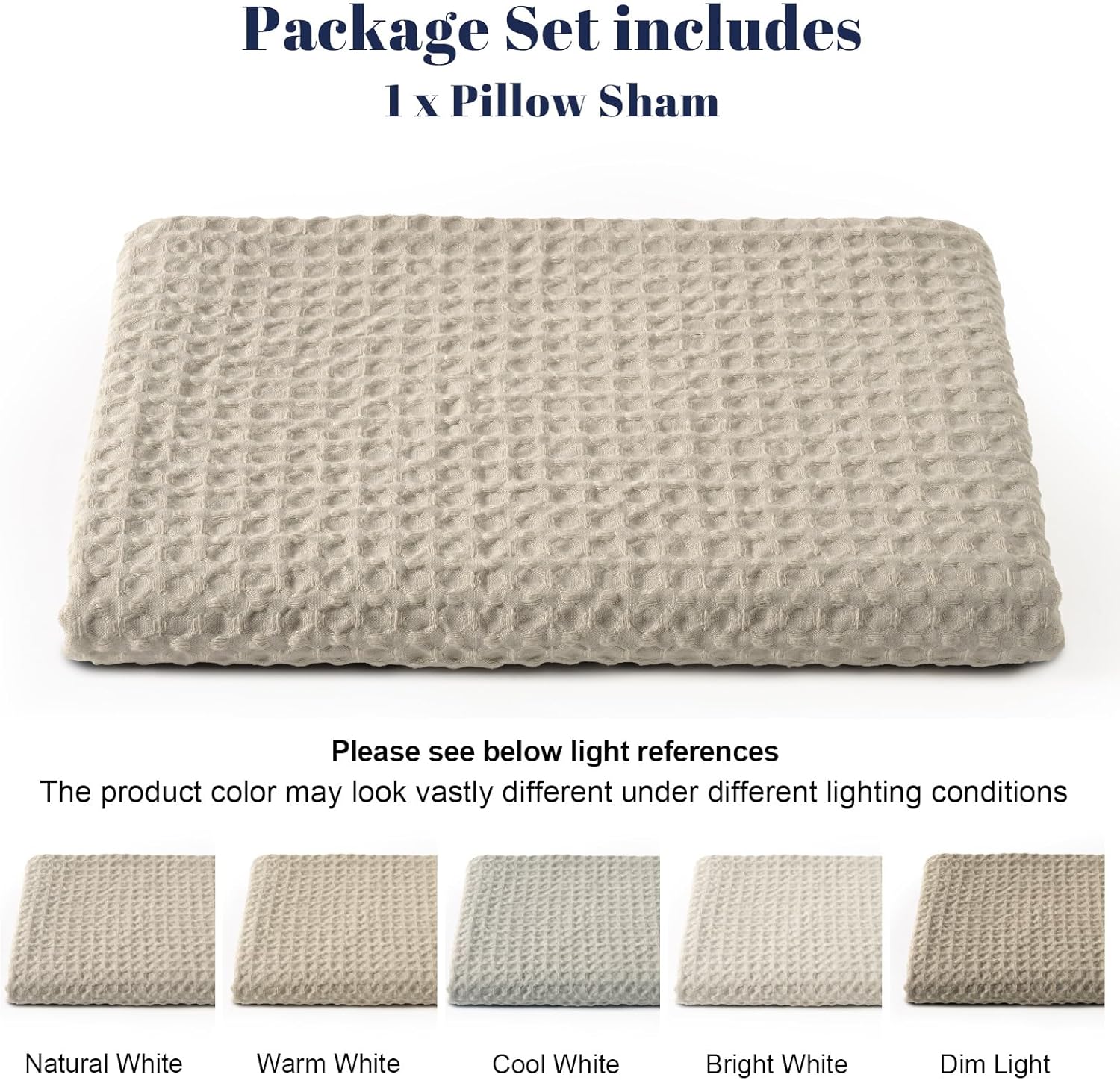 PHF Ultra Soft Waffle Weave Pillowcase 20x54