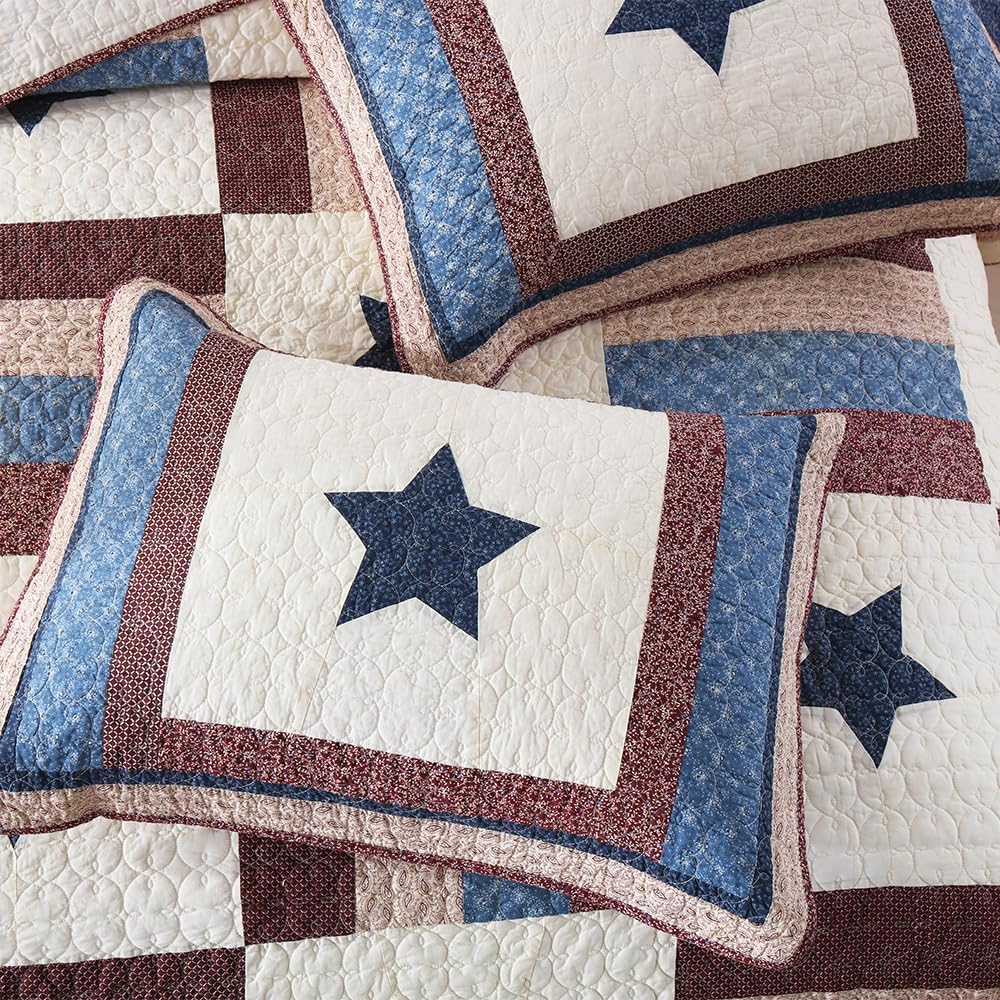 VISIMISI Cotton Reversible Quilt Set for Boys