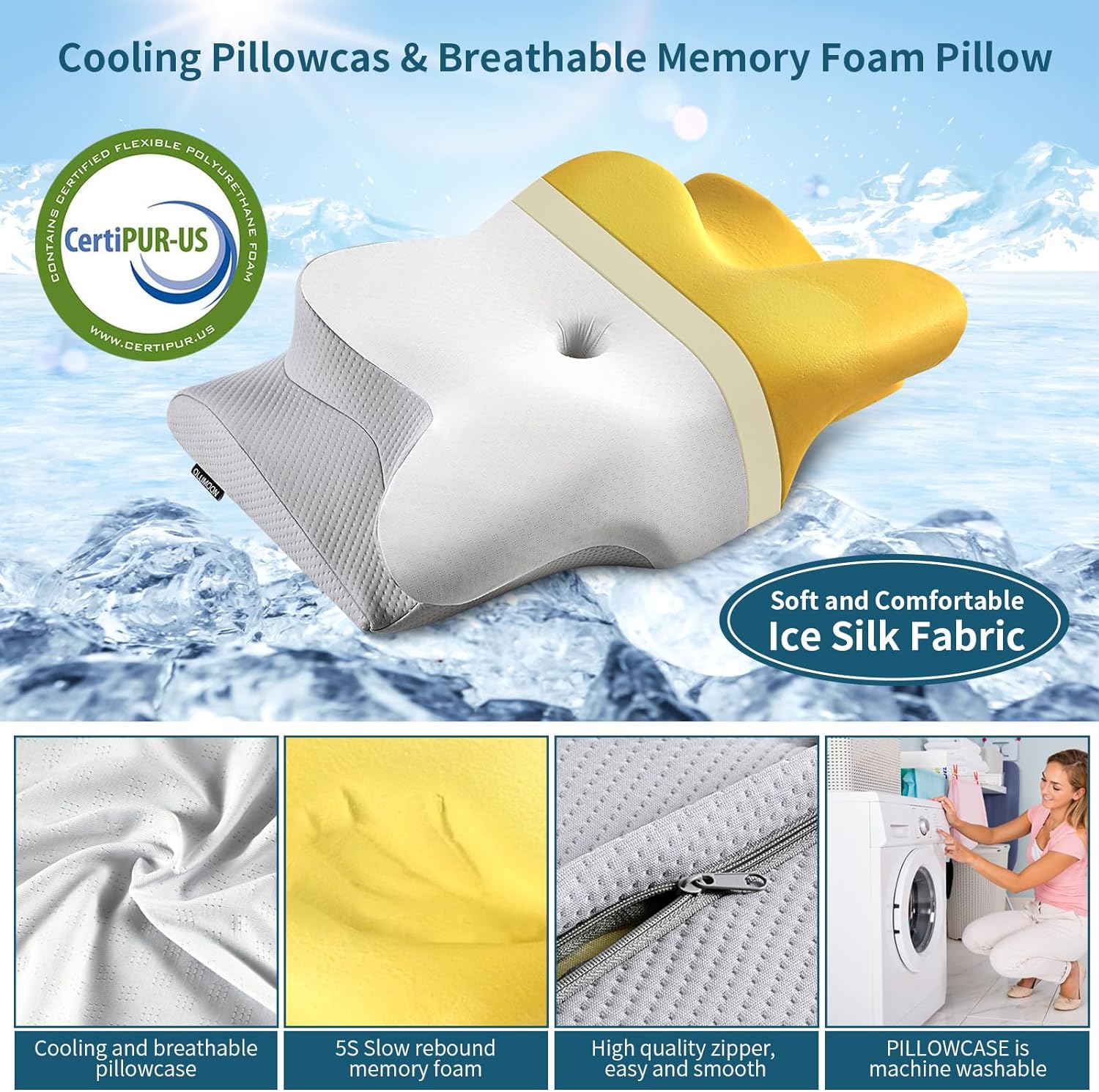 Bespillow Cooling Neck Pillow for Pain Relief