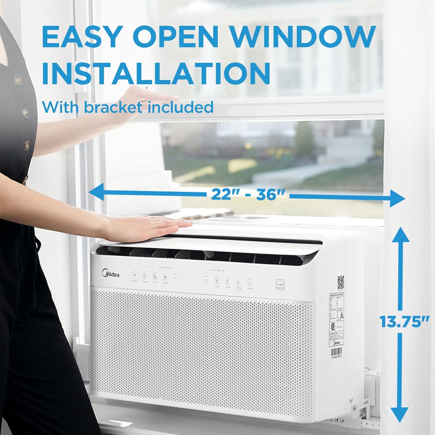 Midea MAW12V1QWT U-Shaped Window AC Unit