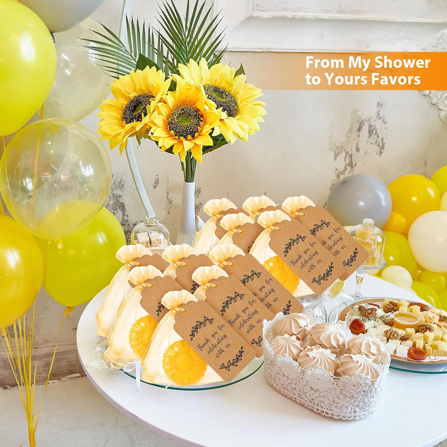 Demissle 50 Piece Sunflower Soap Favors
