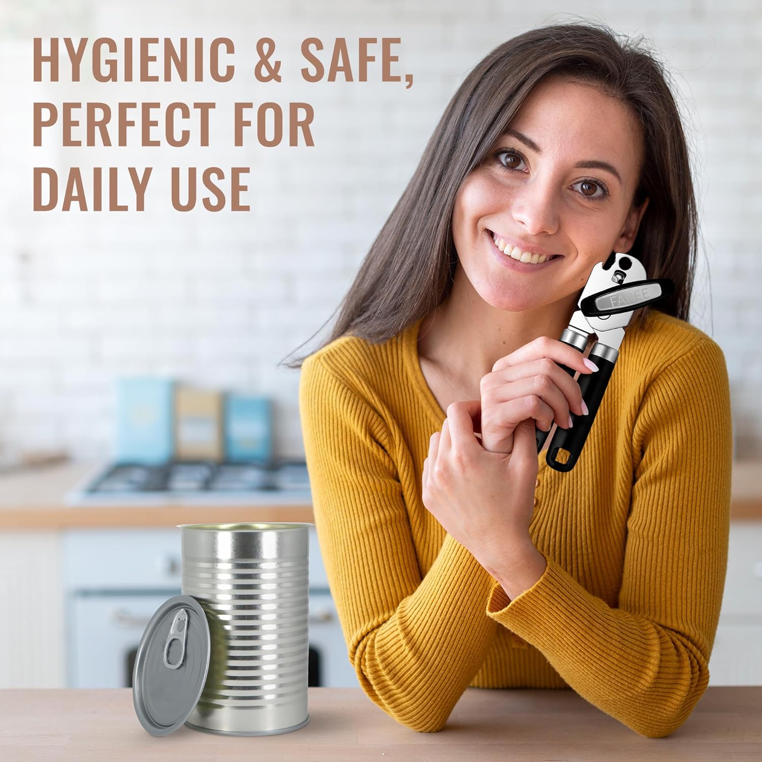FAREE 3-in-1 Can Opener Manual with Magnet and Bottle Opener