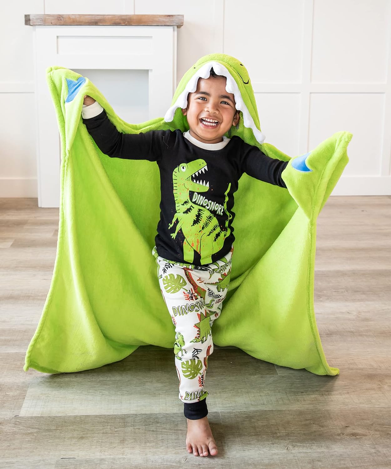 Lazy One Dinosaur Hooded Blanket for Kids