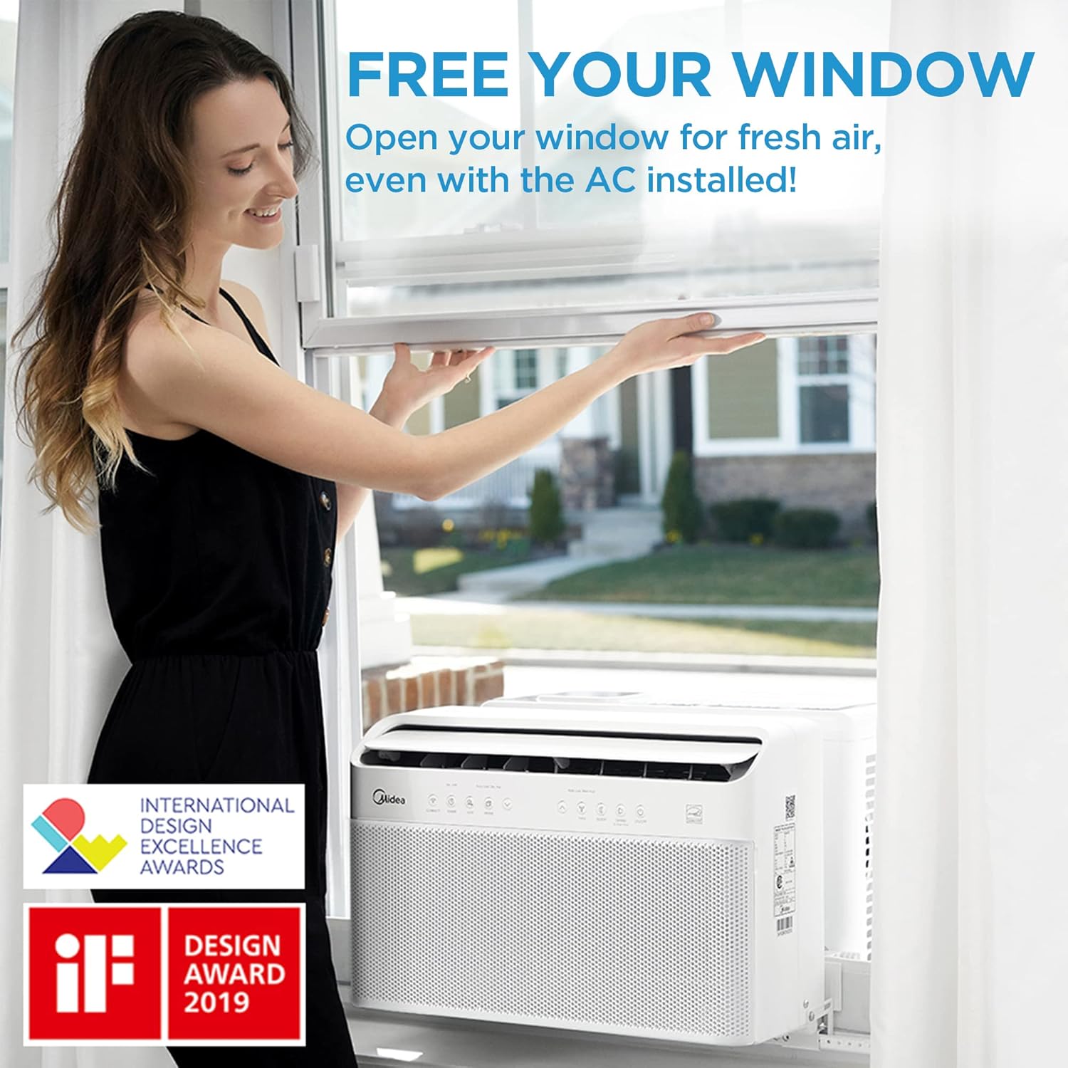 Midea MAW12V1QWT U-Shaped Window AC Unit
