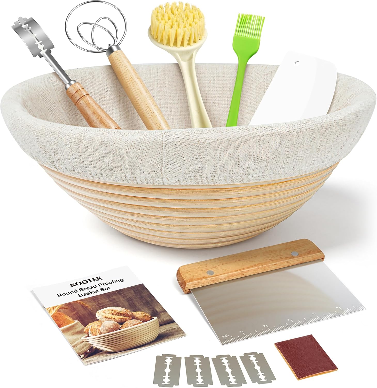 Kootek Banneton Proofing Basket Set 9 Inch