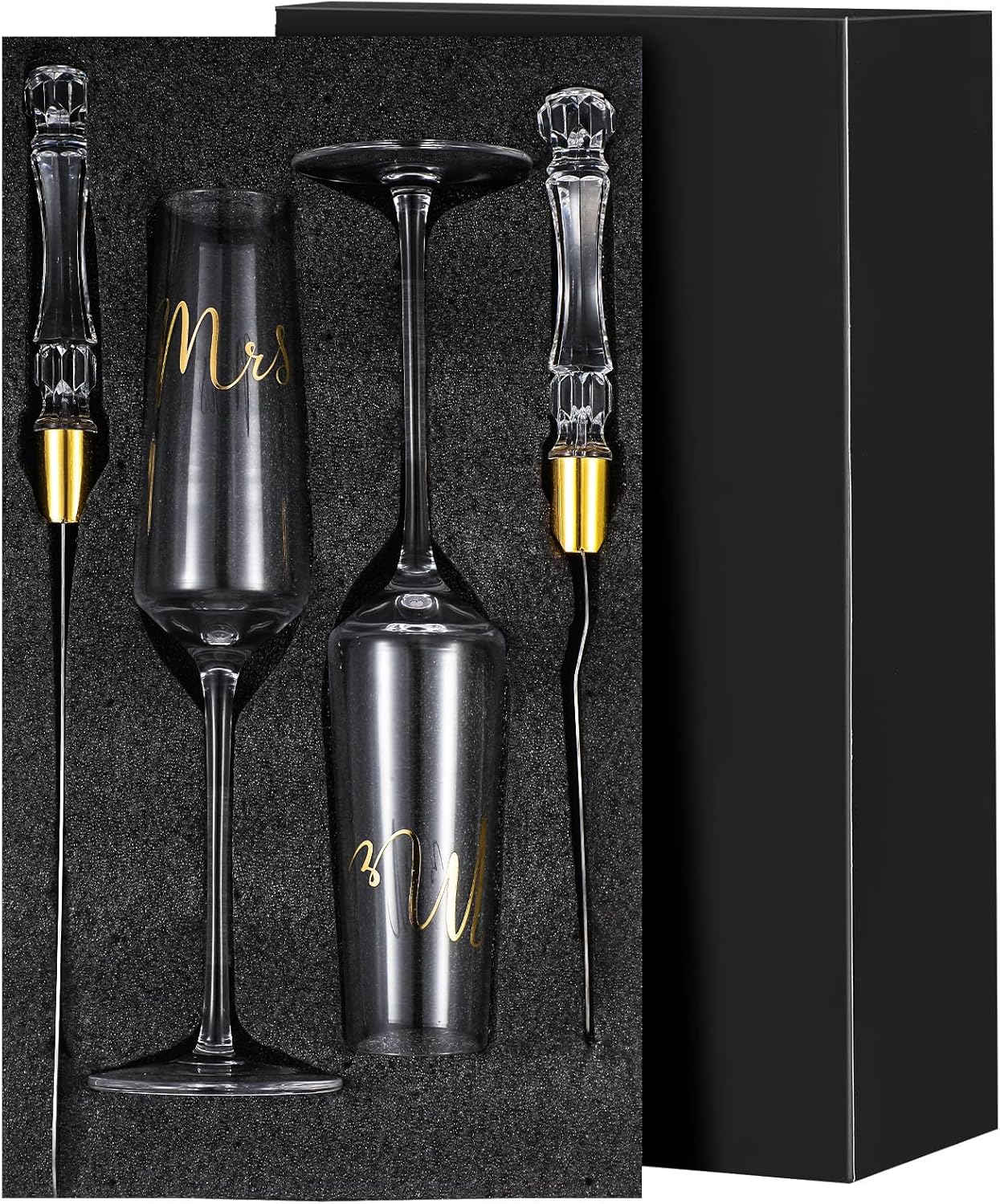 Boao 4-Piece Wedding Toasting Flutes and Cake Server Set