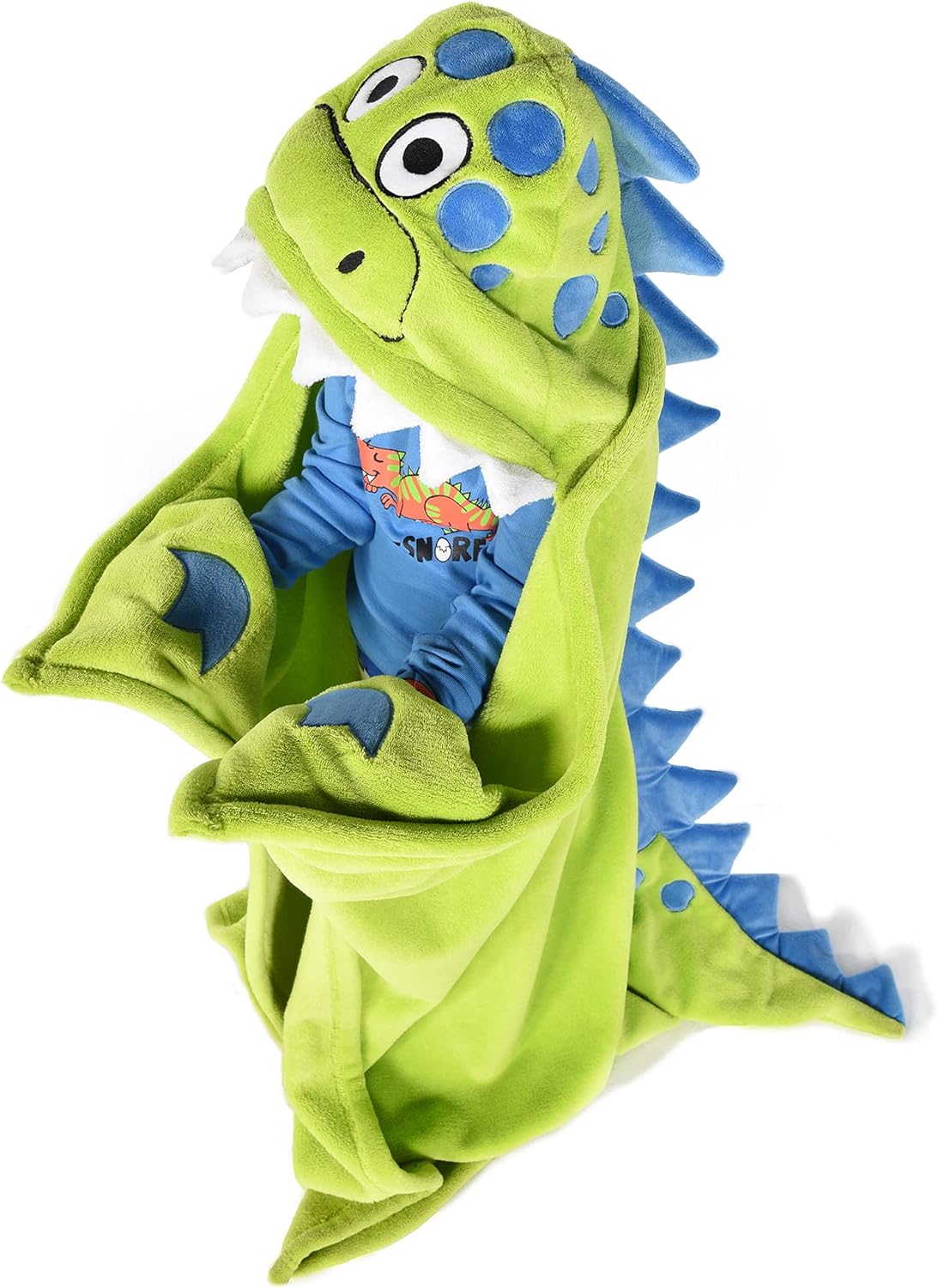 Lazy One Dinosaur Hooded Blanket for Kids
