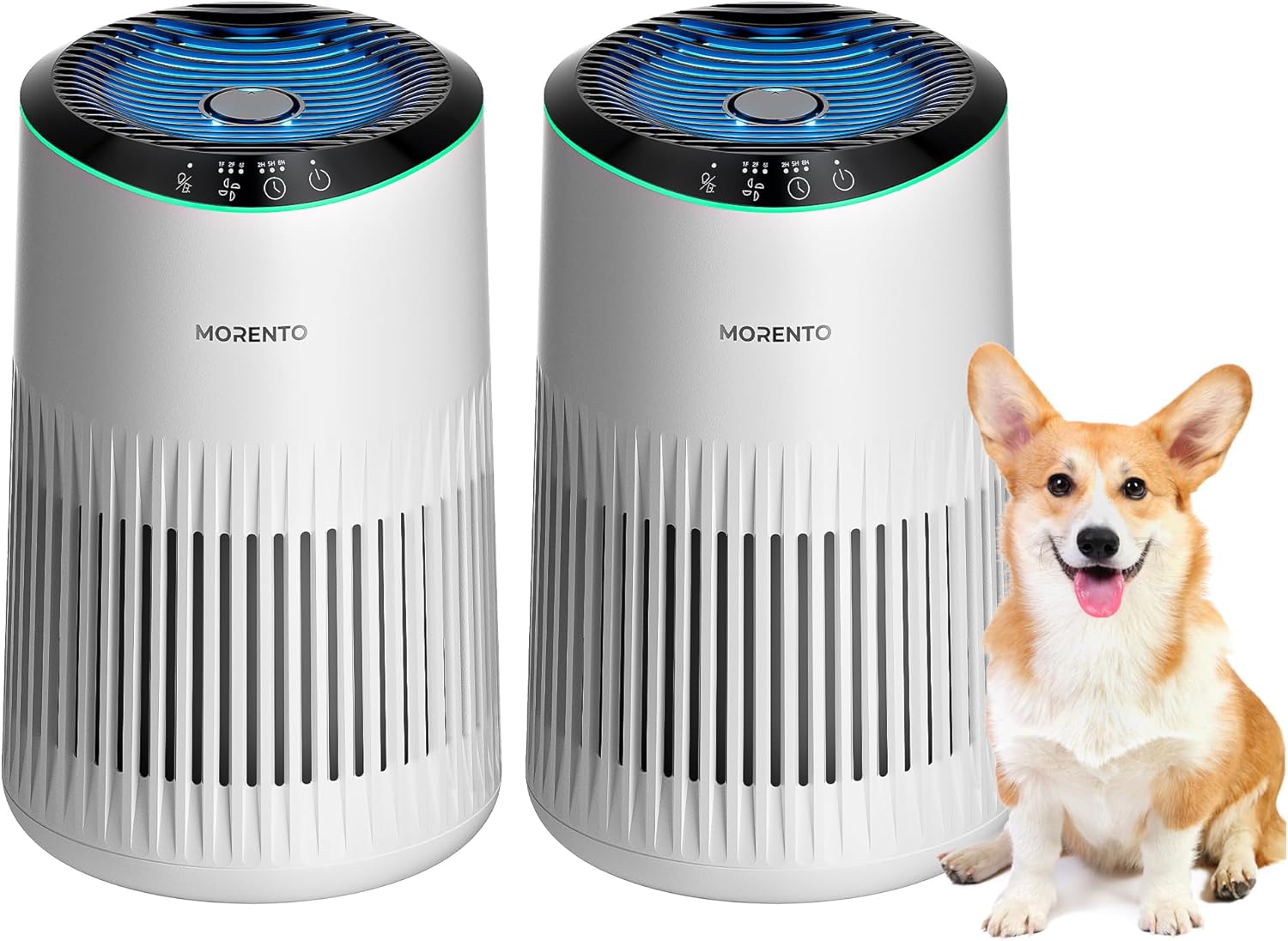 MERONTE Small Air Purifier with Sleep Mode and Blue Light