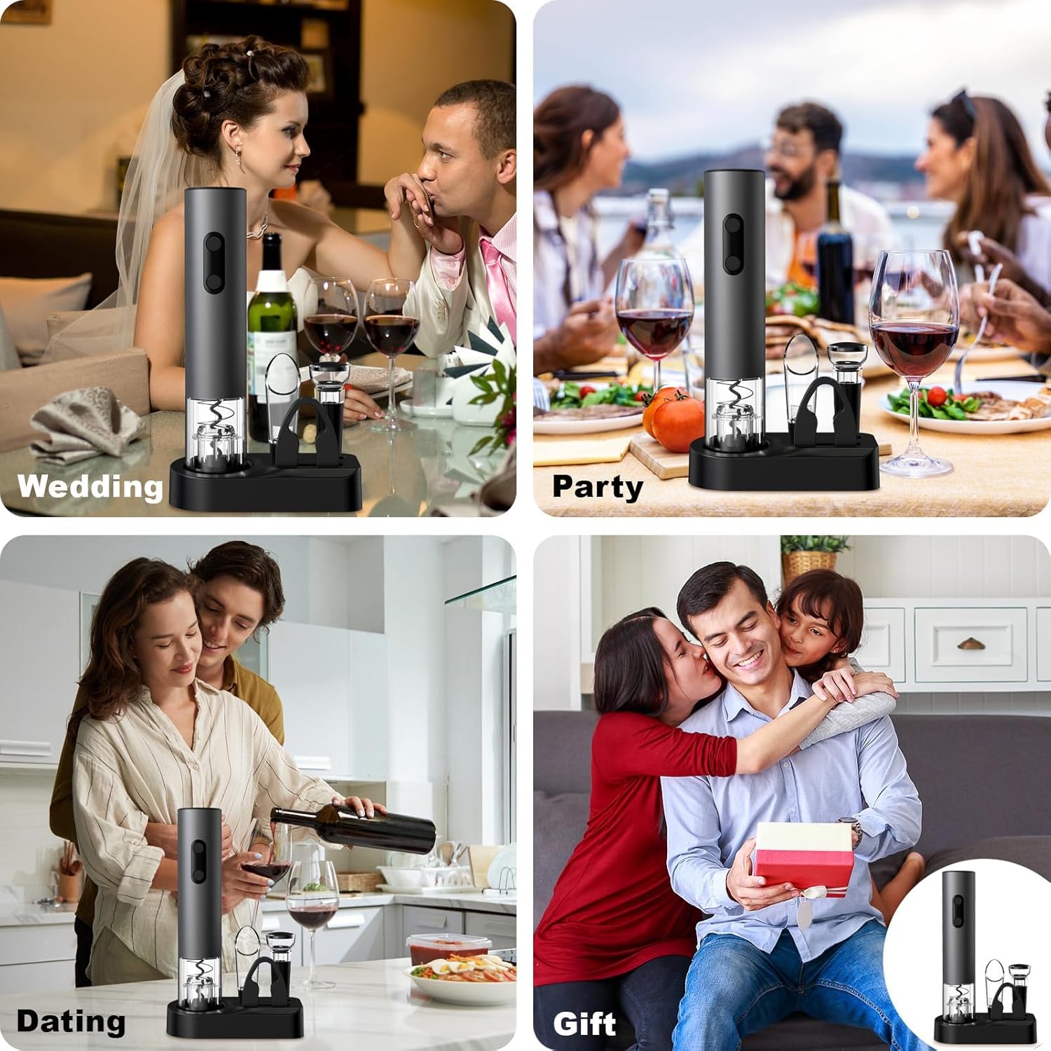 5-in-1 Electric Wine Bottle Opener Gift Set
