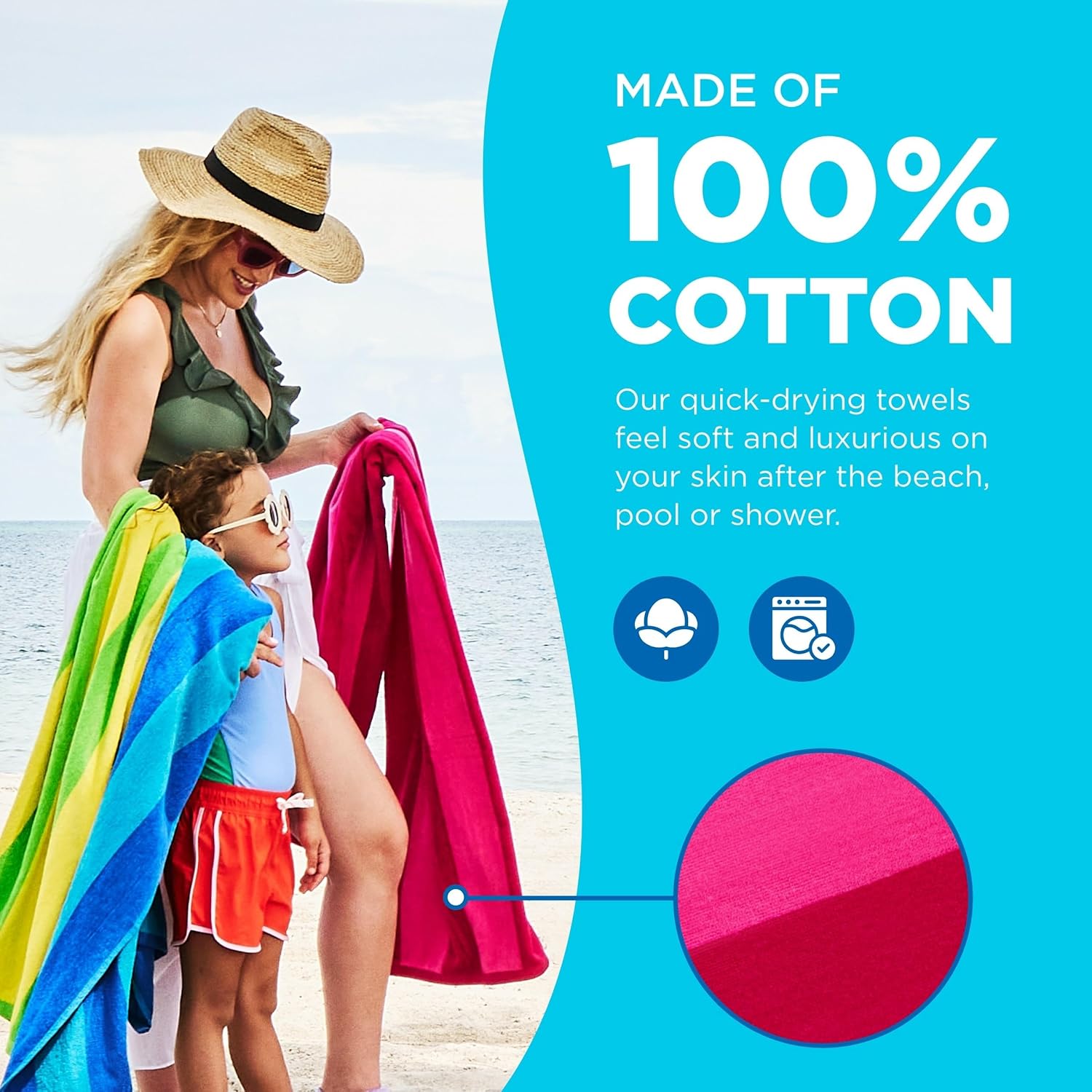 Kaufman - Soft Oversized Beach Towels 4 Pack
