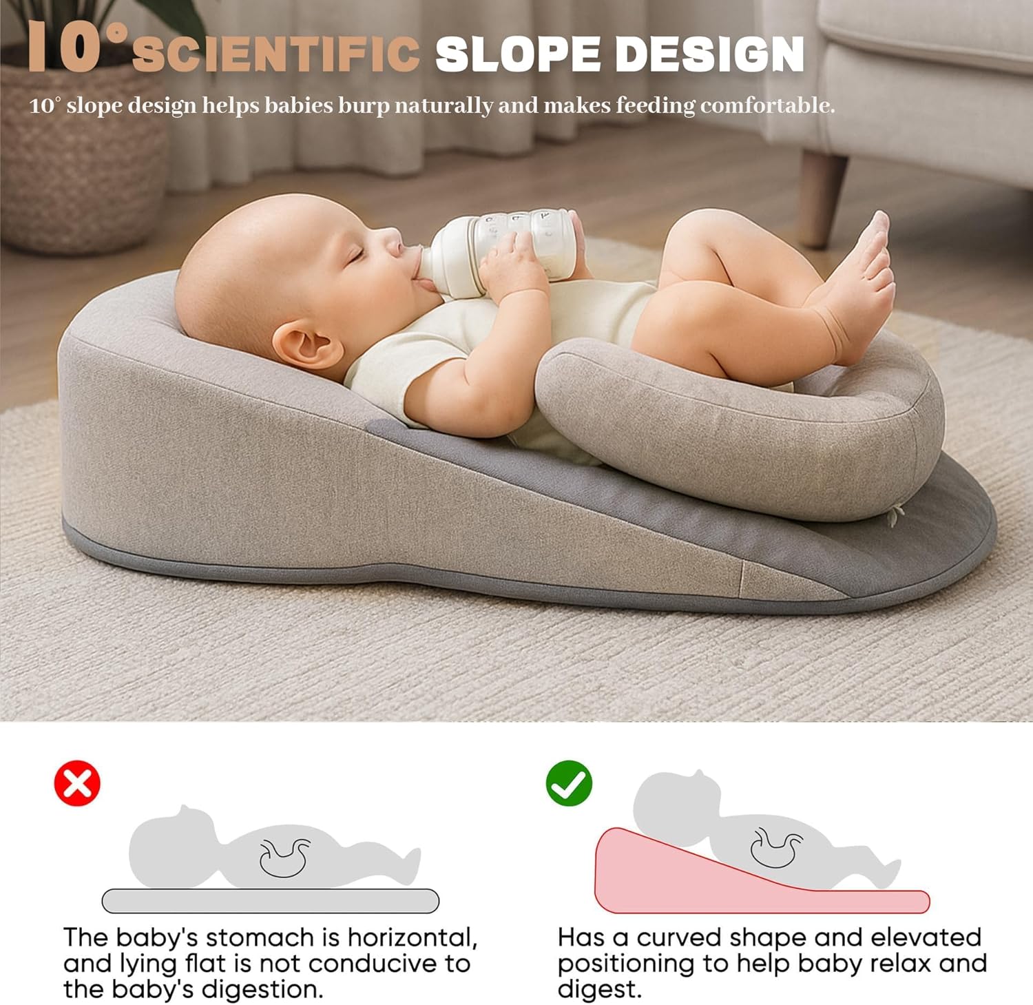 Restnest Baby Bed for Acid Reflux with Strap