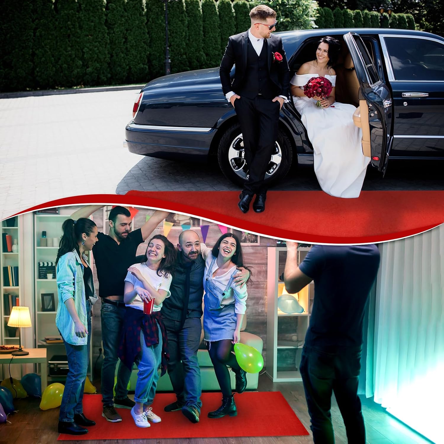 3ft x 10ft Thick Red Carpet Runner for Events