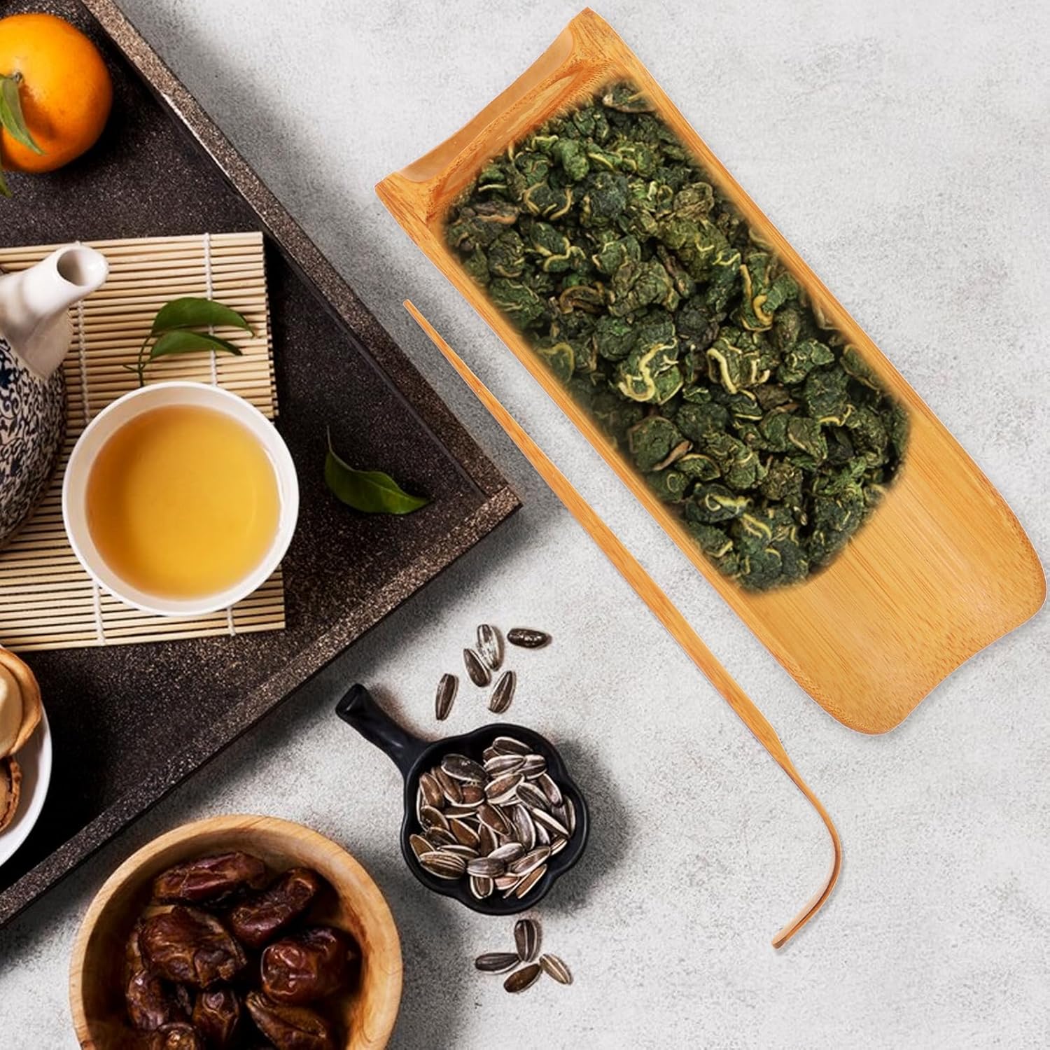 3pcs Bamboo Tea Scoop Set for Home and Office