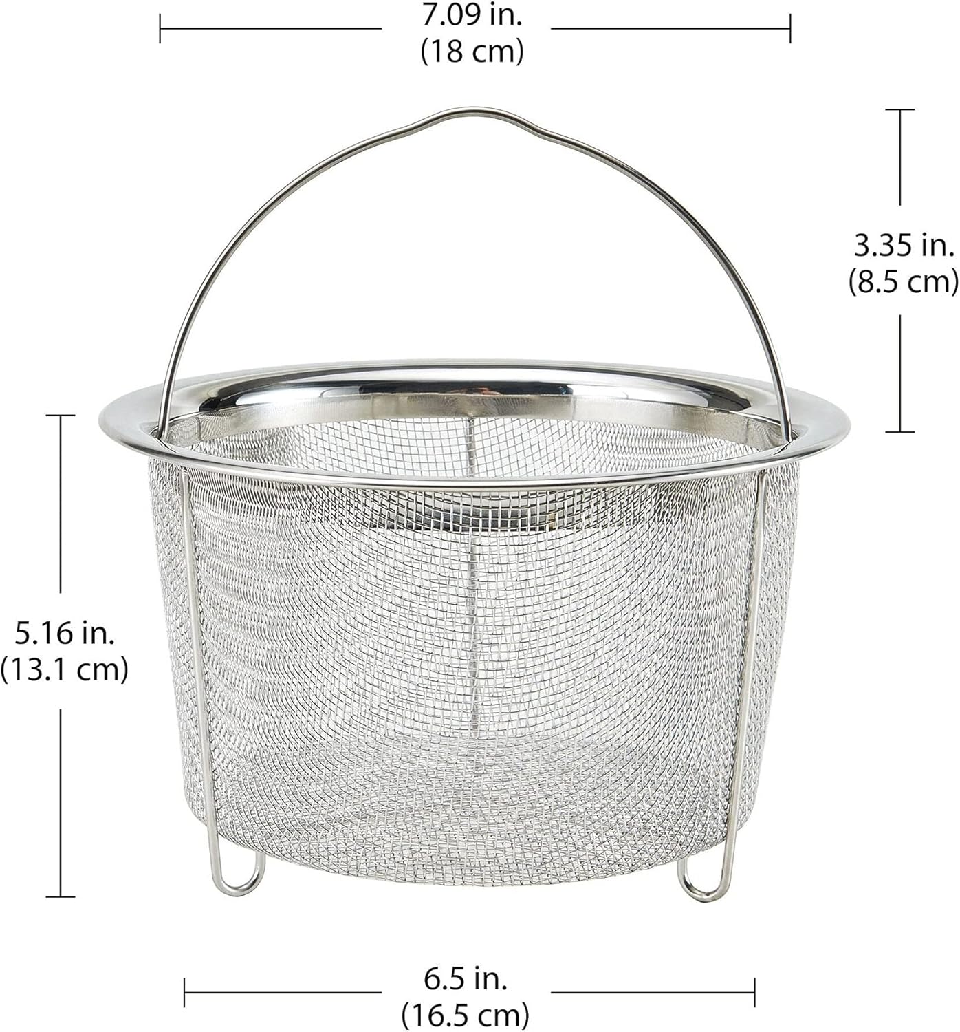 Instant Pot Large Mesh Steamer Basket Stainless Steel Round