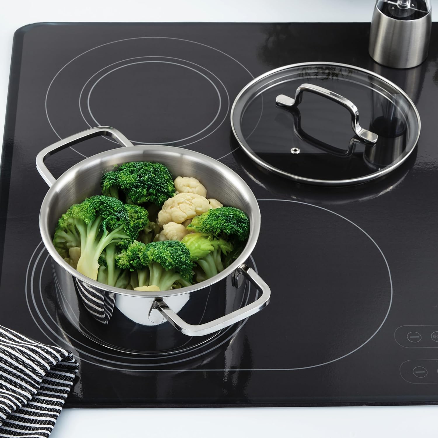 Berghoff 725in Stockpot with Glass Lid and Comfort-Grip Handle