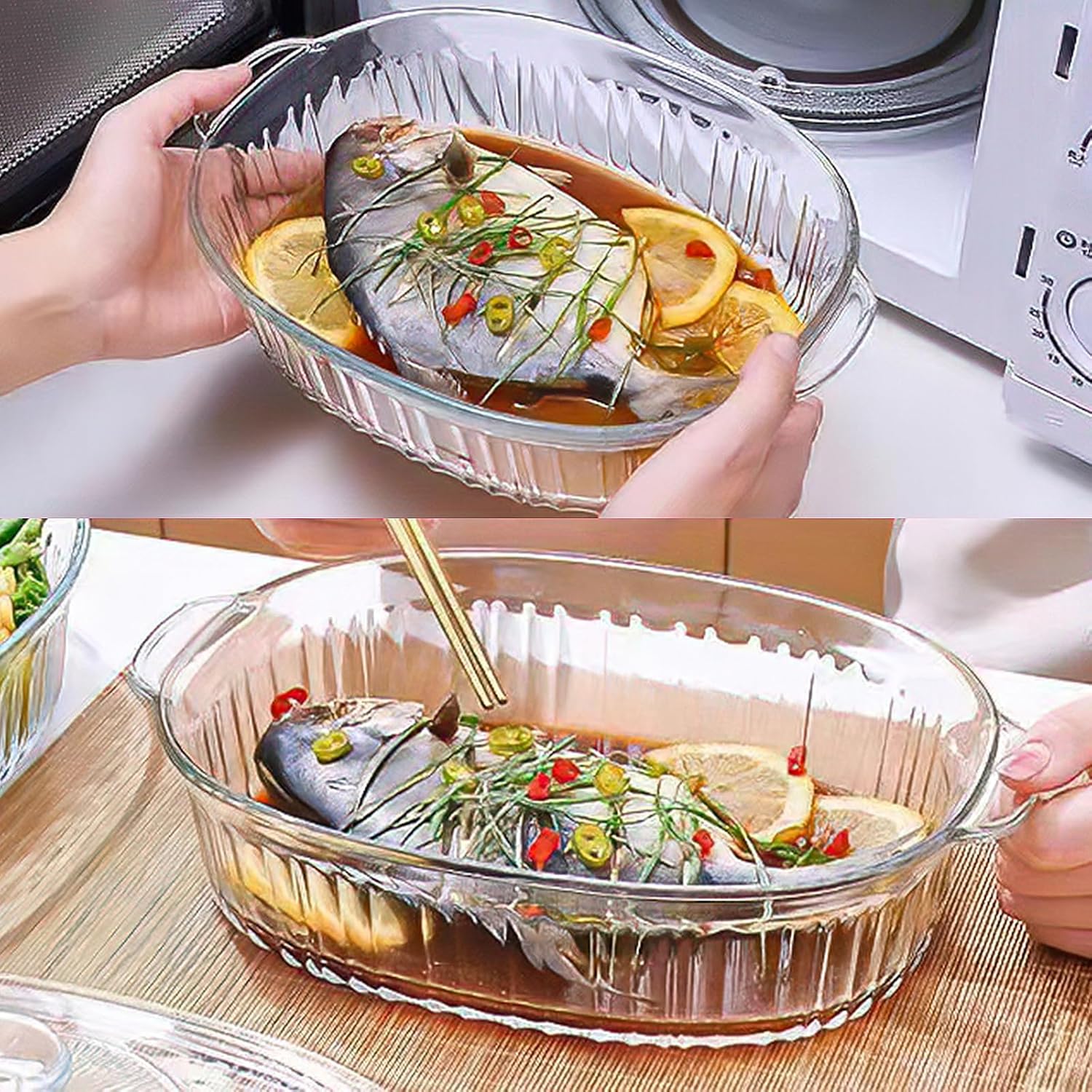 M MCIRCO 4-Piece Glass Casserole Set