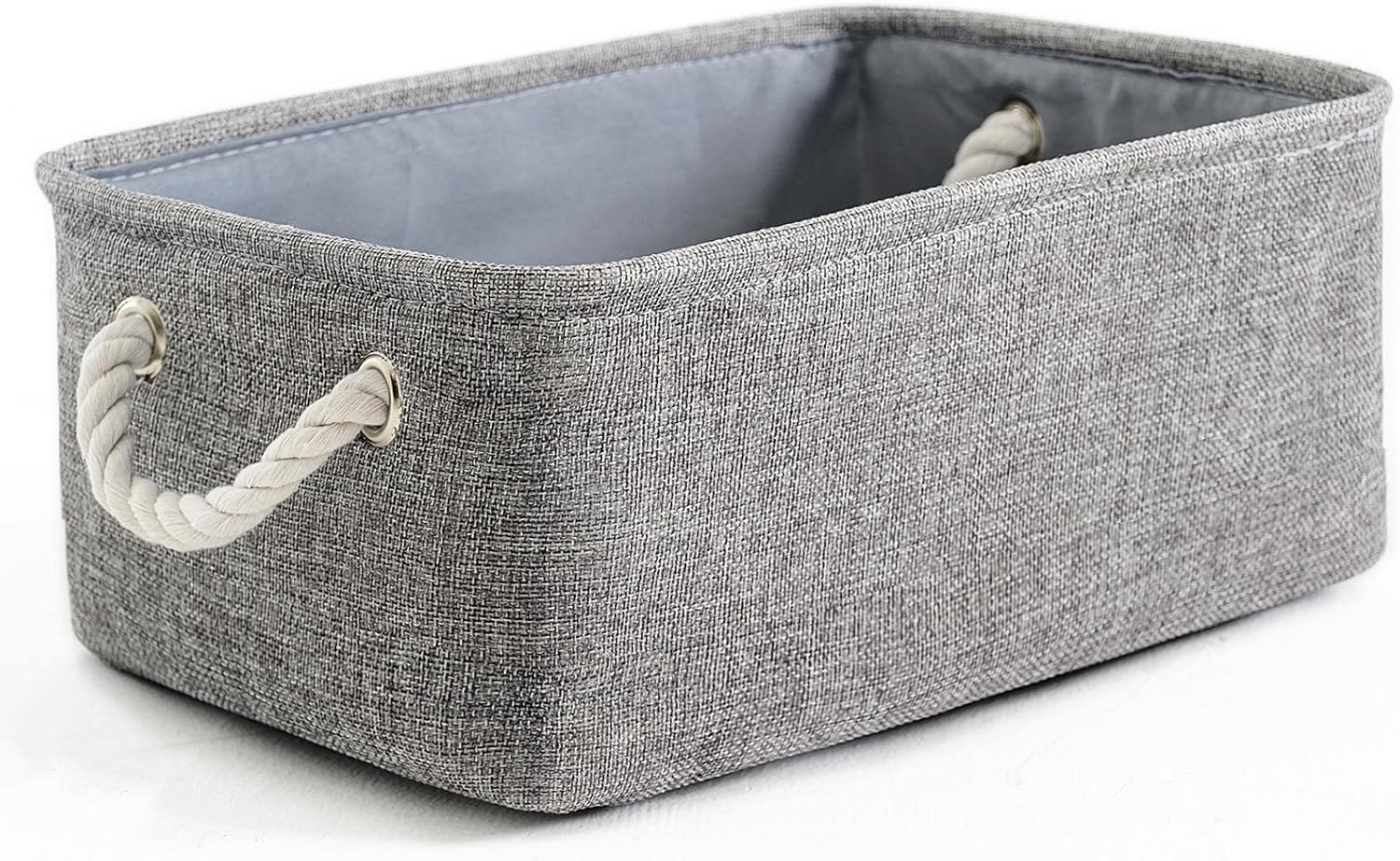 TheWarmHome Storage Bins for Shelves - Grey Small Baskets
