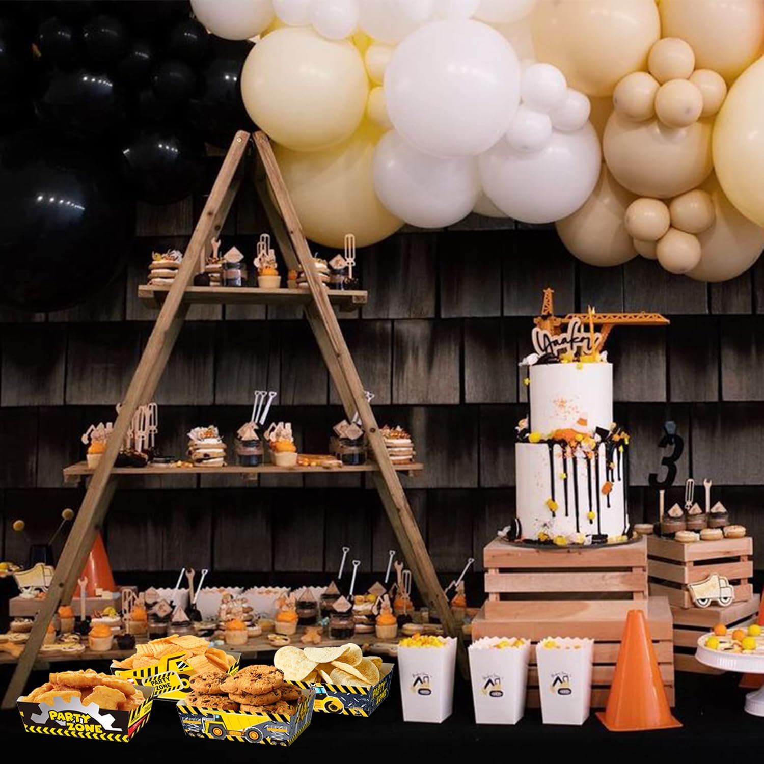 24 Pcs Construction Themed Snack Bowls for Kids