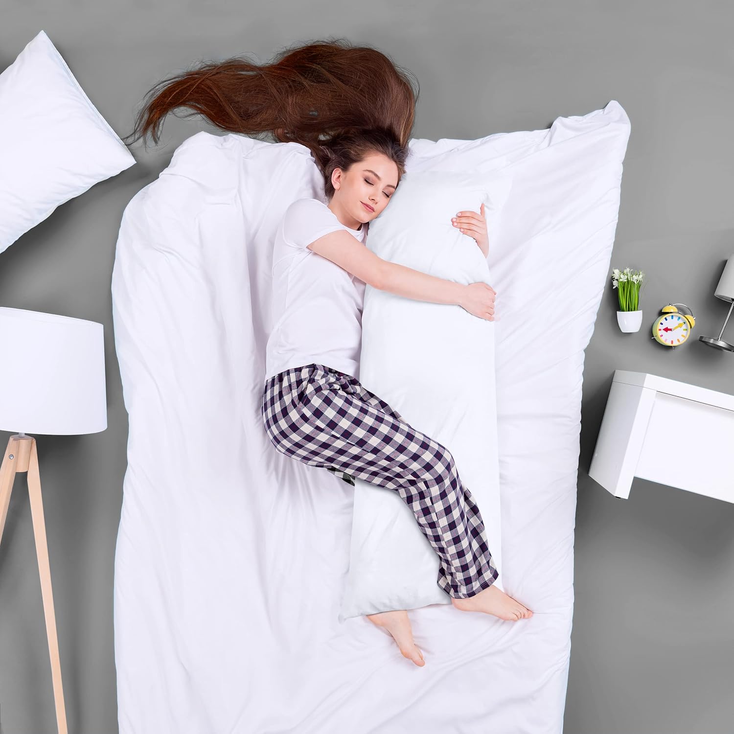 Utopia Bedding Full Body Pillow for Adults White 20 x 54 Inch