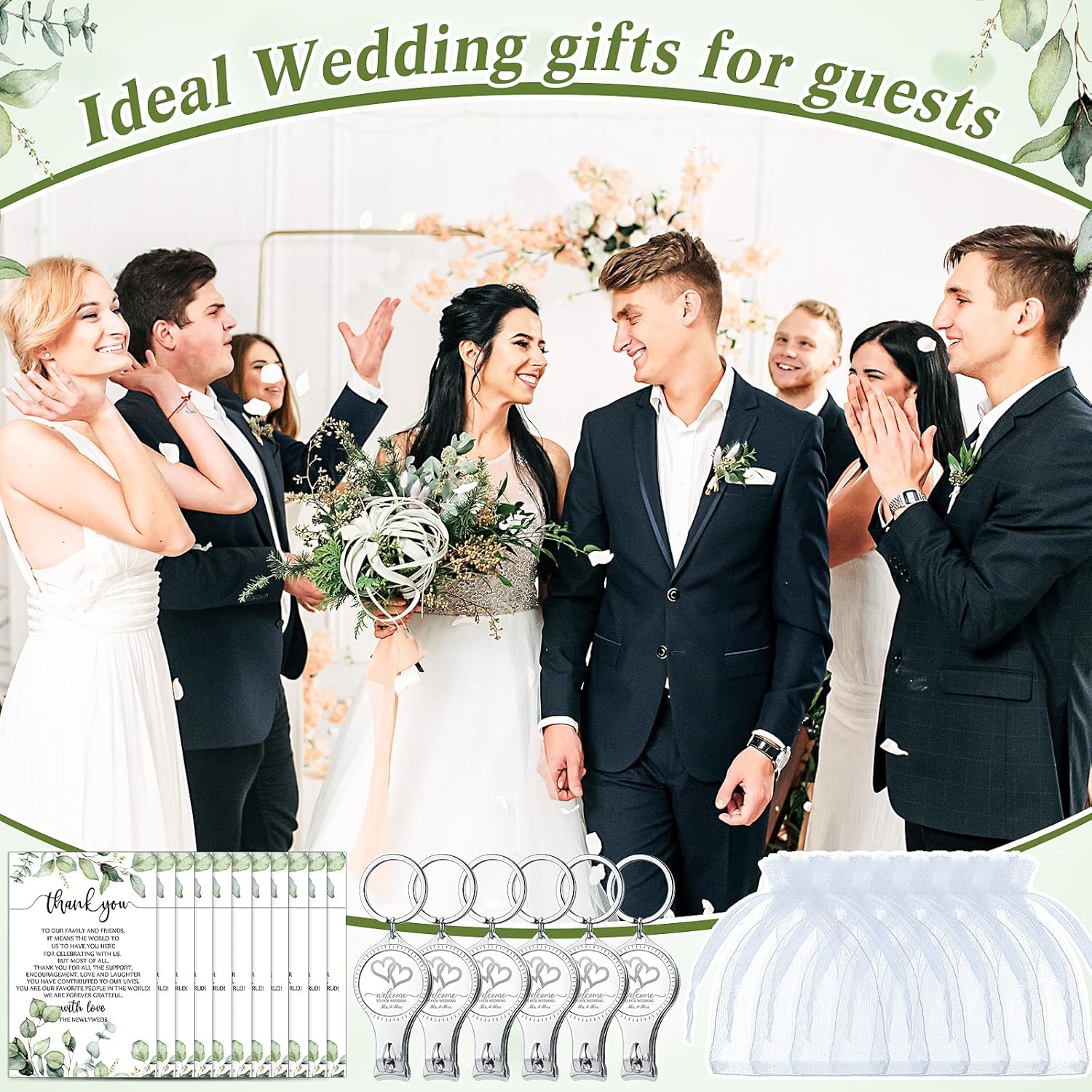 Fulmoon Wedding Multi-Functional Bottle Opener Set 50 Pieces