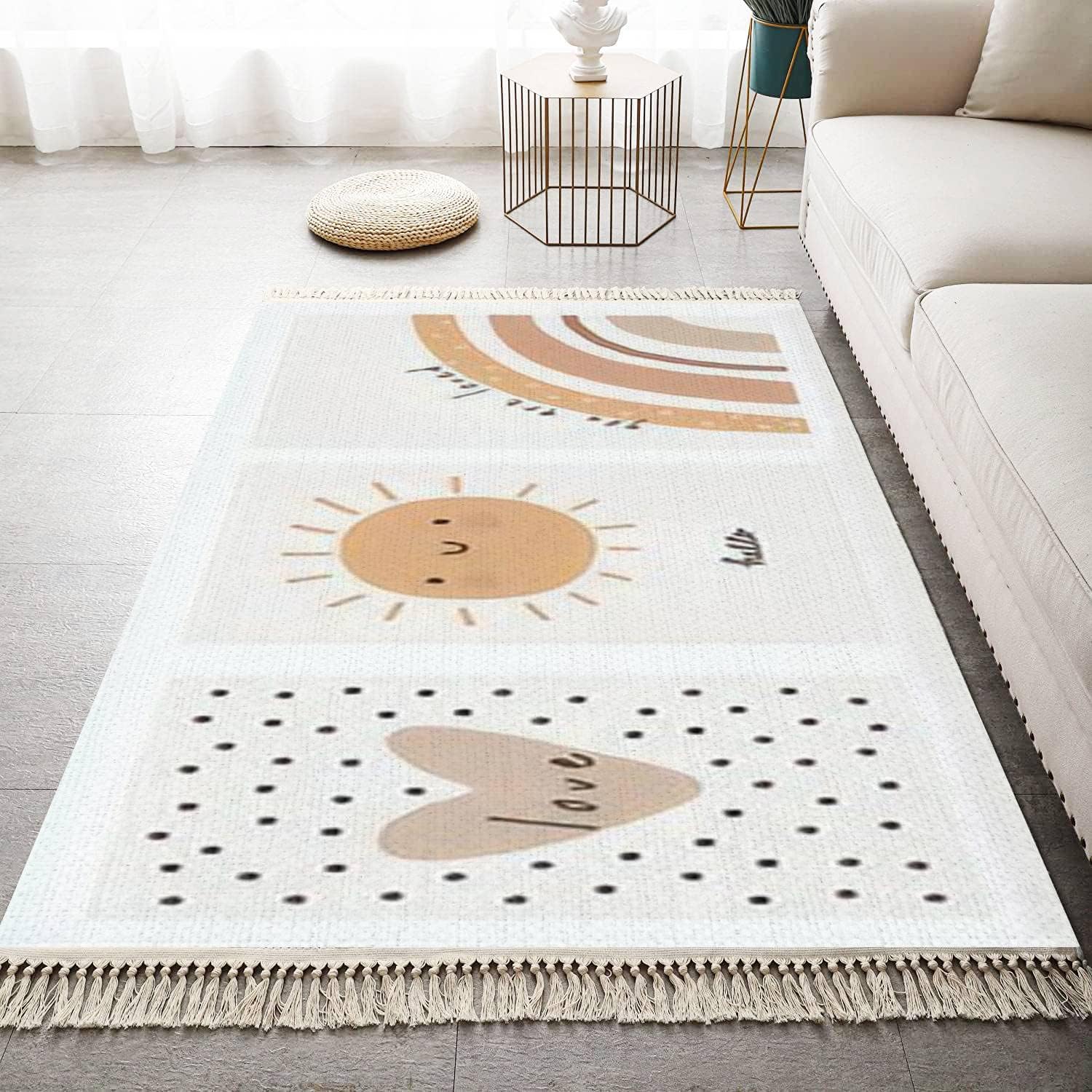 Boho Kid Bedroom Playroom Nursery Area Rug