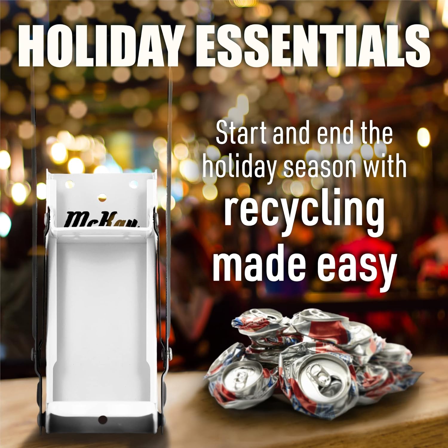 McKay 12 Oz Metal Can Crusher Wall Mounted