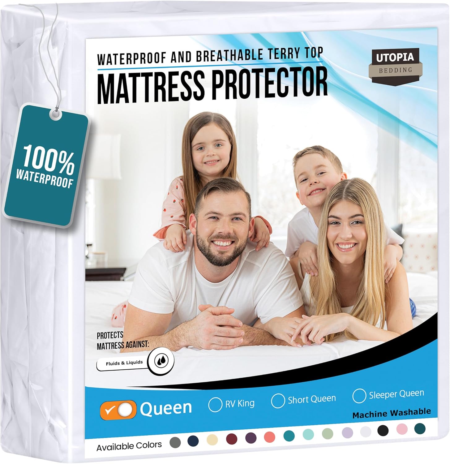 Utopia Bedding Waterproof Mattress Protector Queen Size