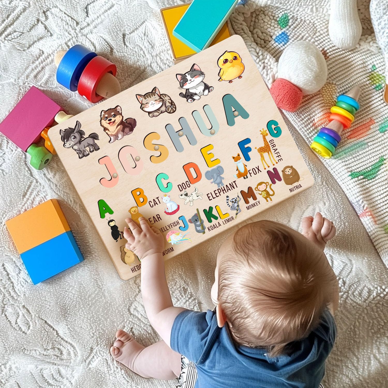 Personalized Wooden Name Puzzle for Toddlers