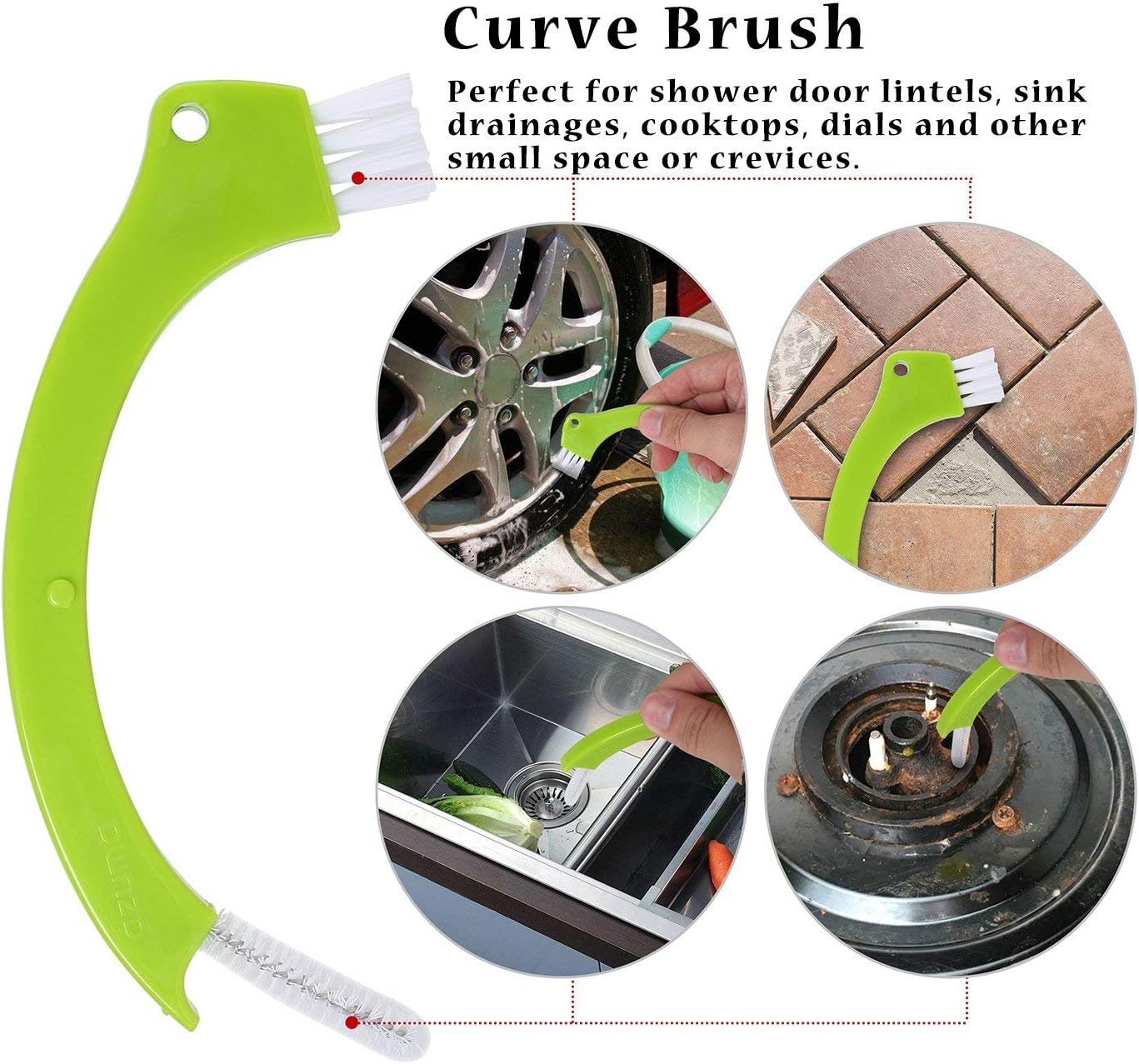 Grout Brush Bottle Cleaner 4 in 1 Set for Kitchen and Window
