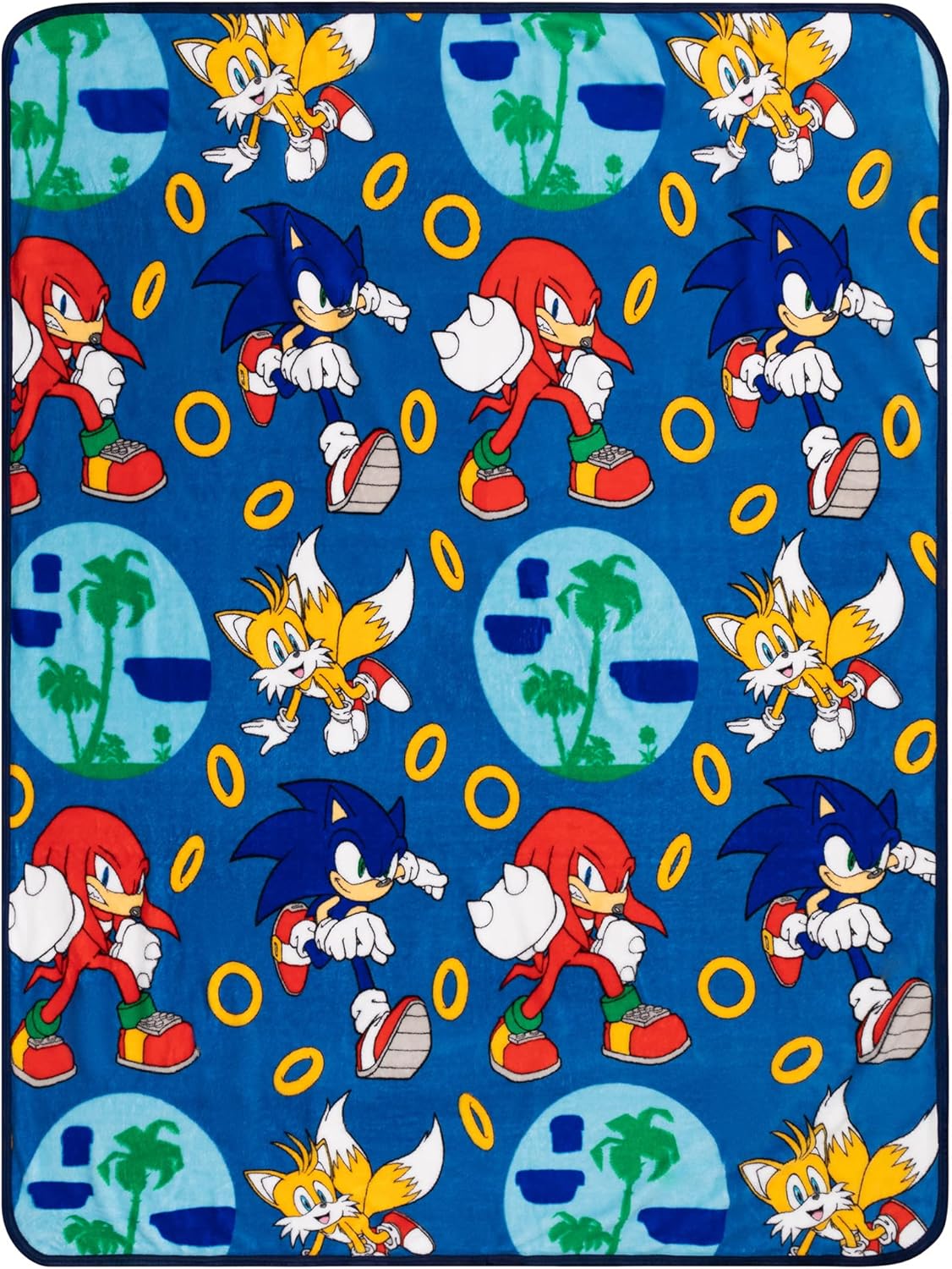 Franco Kids Plush Throw Blanket 46x60in Sonic The Hedgehog