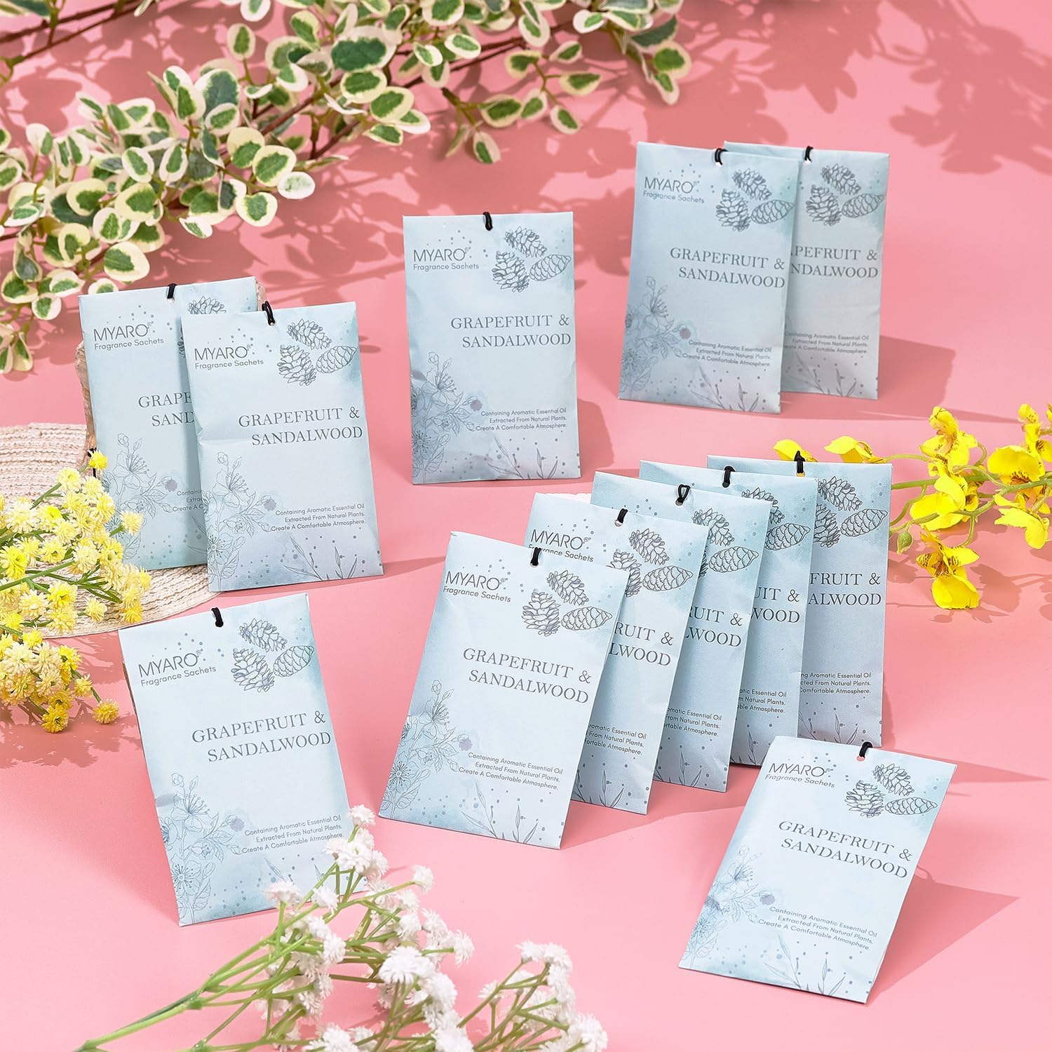 MYARO 12 Pack Closet Scent Freshener Sachets