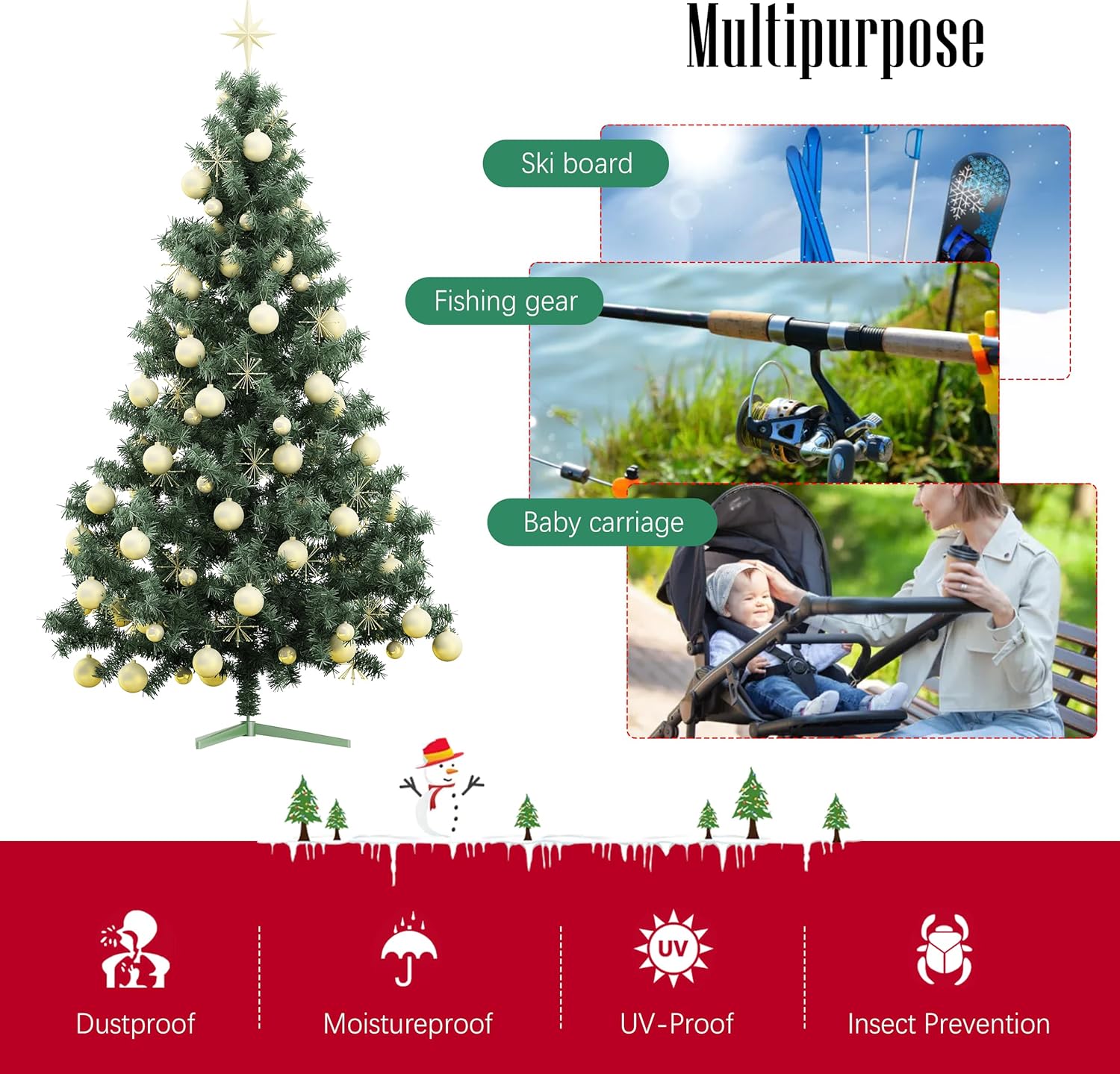 Cosy Family 75 ft Artificial Christmas Tree Storage Bag - Red