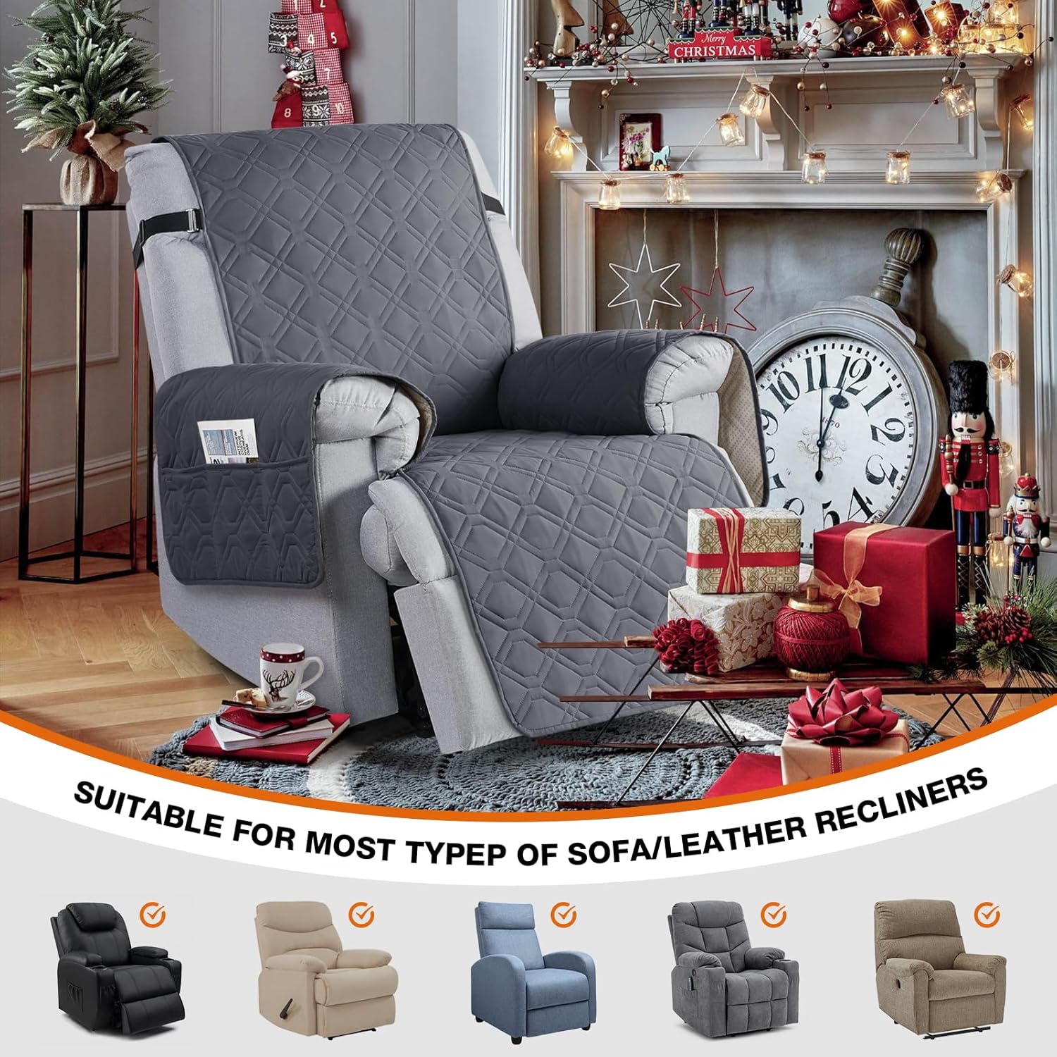 VANSOFY Waterproof Recliner Chair Cover for Pets