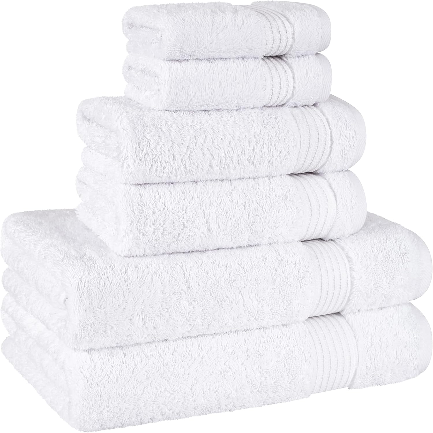 Cotton Paradise 6 Piece Towel Set White