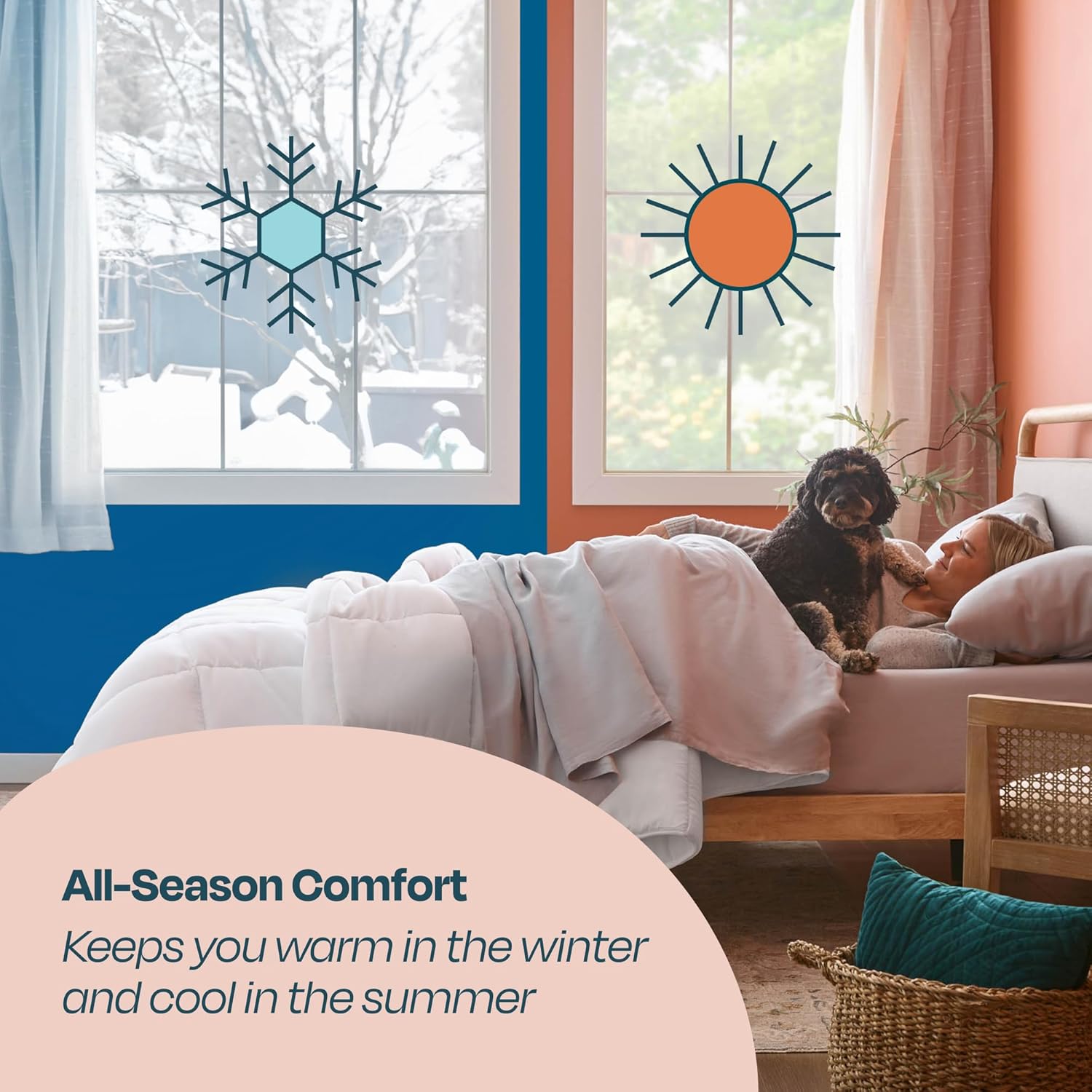 LINENSPA White Down Alternative Comforter Queen