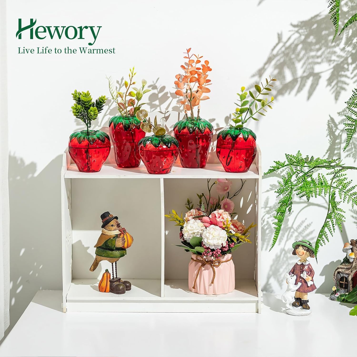 Glass Strawberry Plant Vases for Home Decor and Propagation