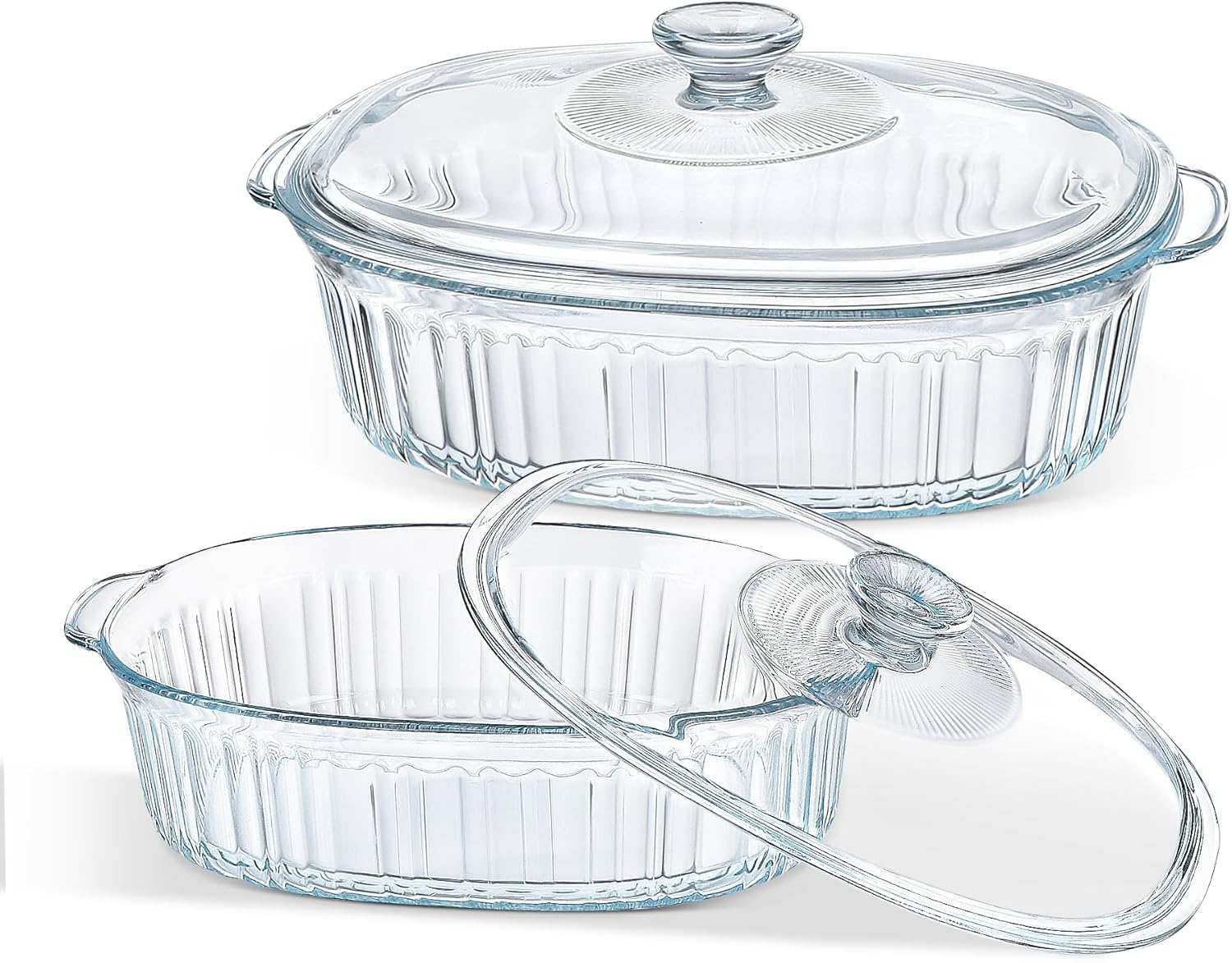 M MCIRCO 4-Piece Glass Casserole Set