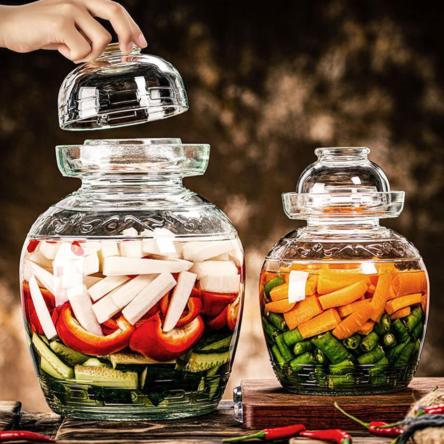 15L Glass Fermentation Jar with Water Seal