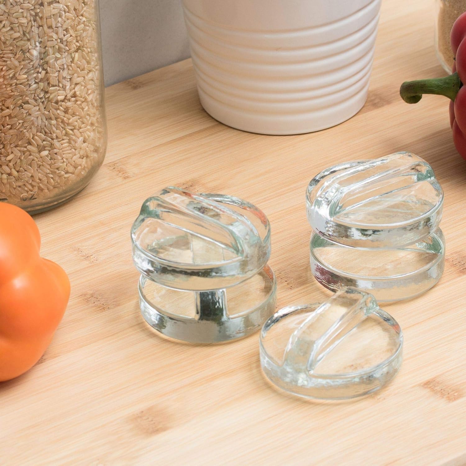5-Pack Glass Fermentation Weights with Handles for Mason Jars