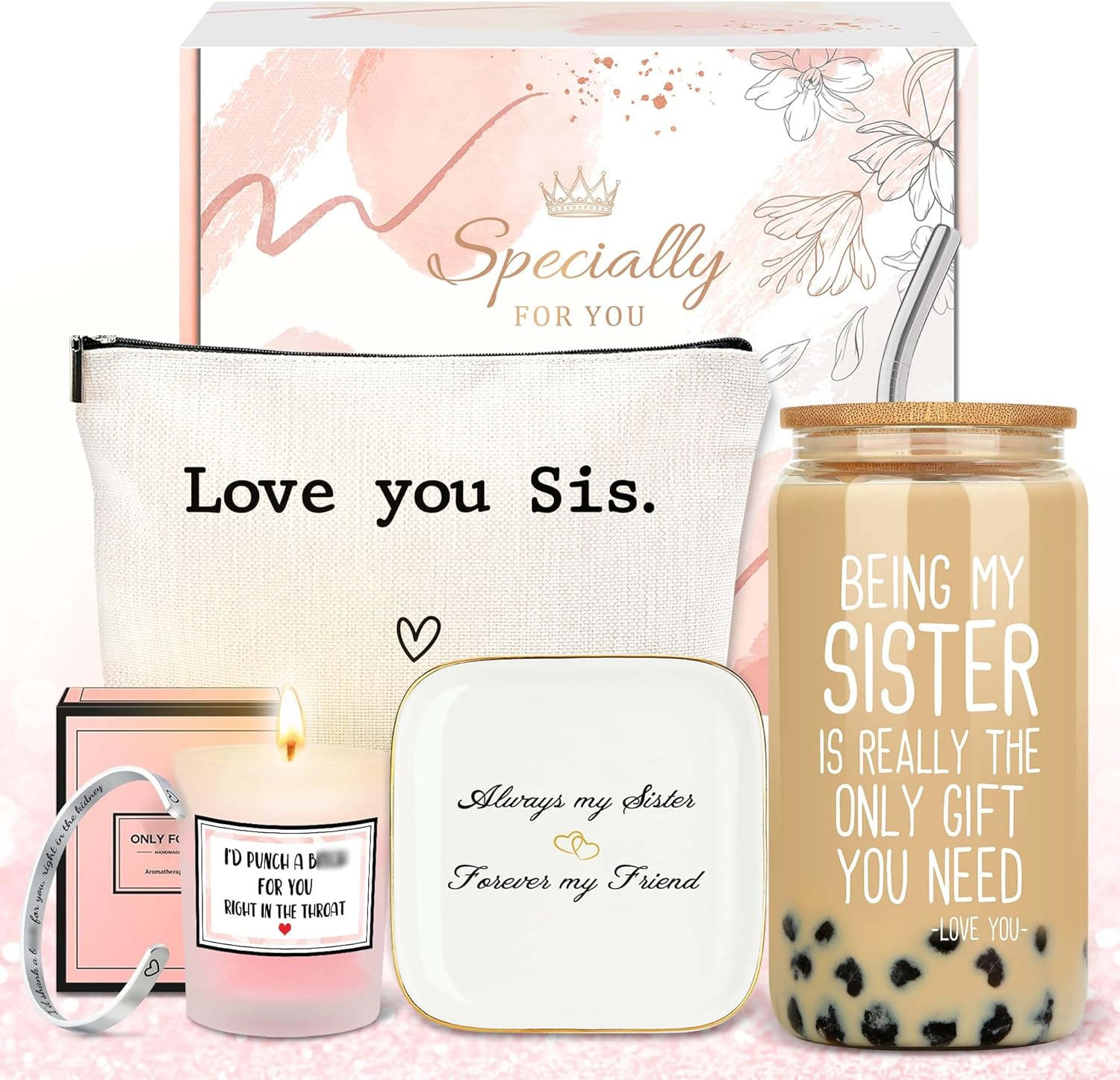 Sisters Birthday Gift Set - 6 Funny Items for Her