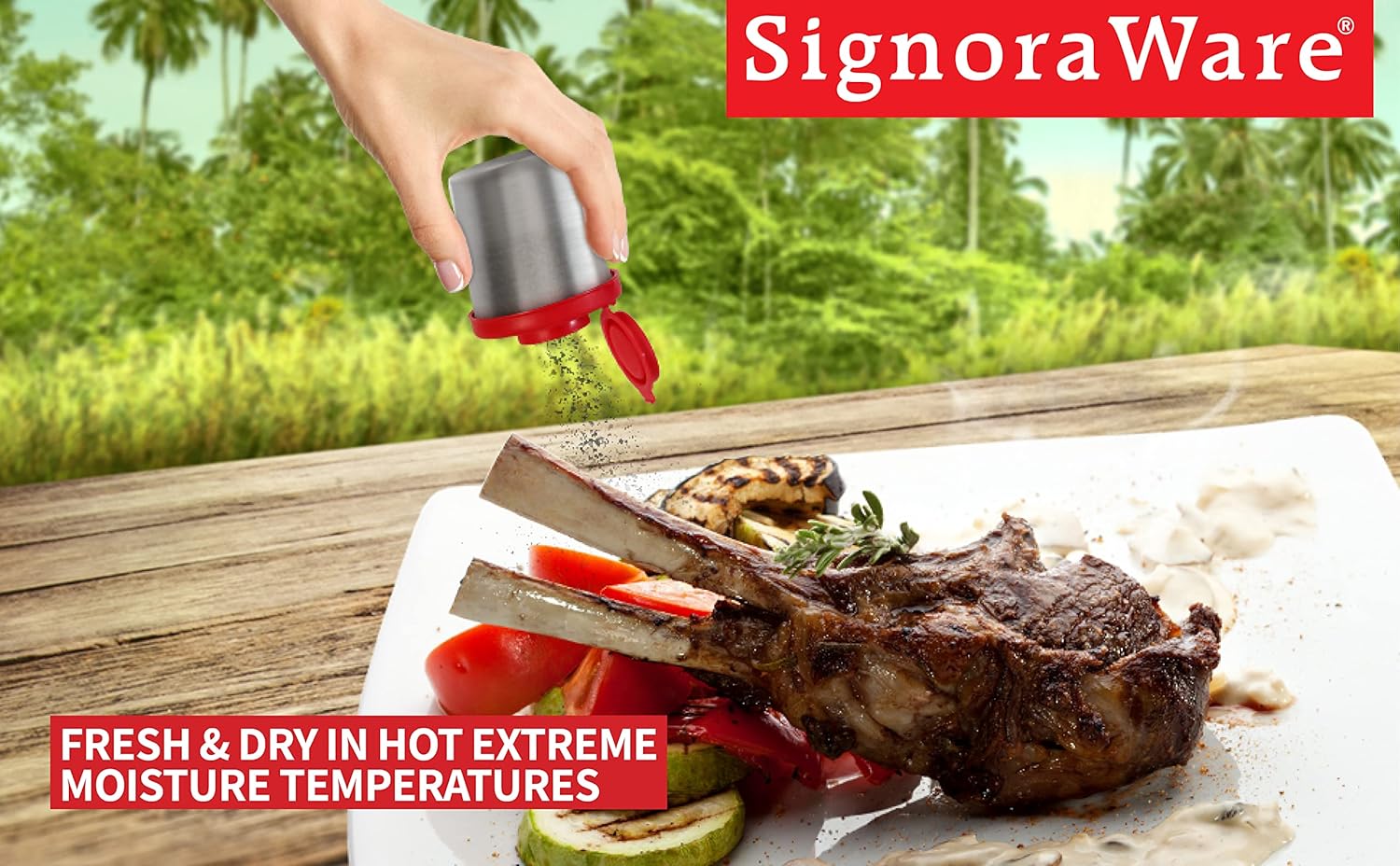 SIGNORAWARE Salt and Pepper Shakers Set of 2 Airtight Spill-Proof