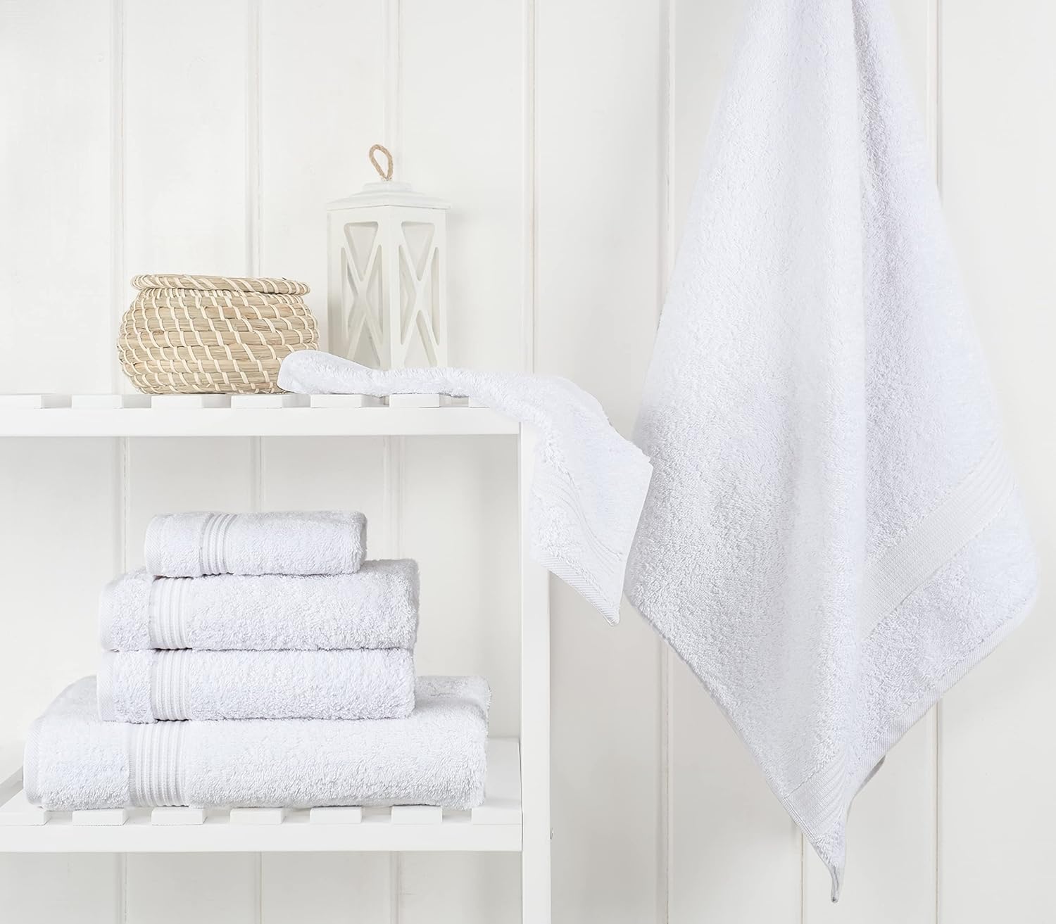 Cotton Paradise 6 Piece Towel Set White