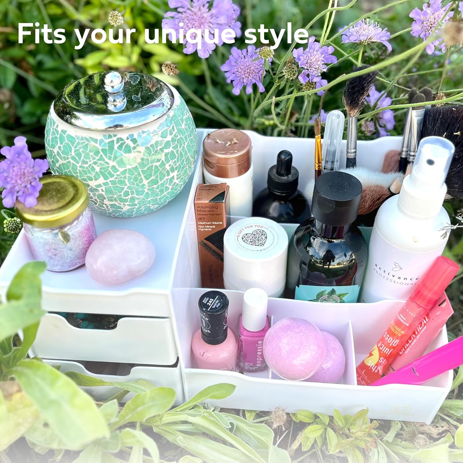 Uncluttered Designs Large Makeup Organizer for Vanity