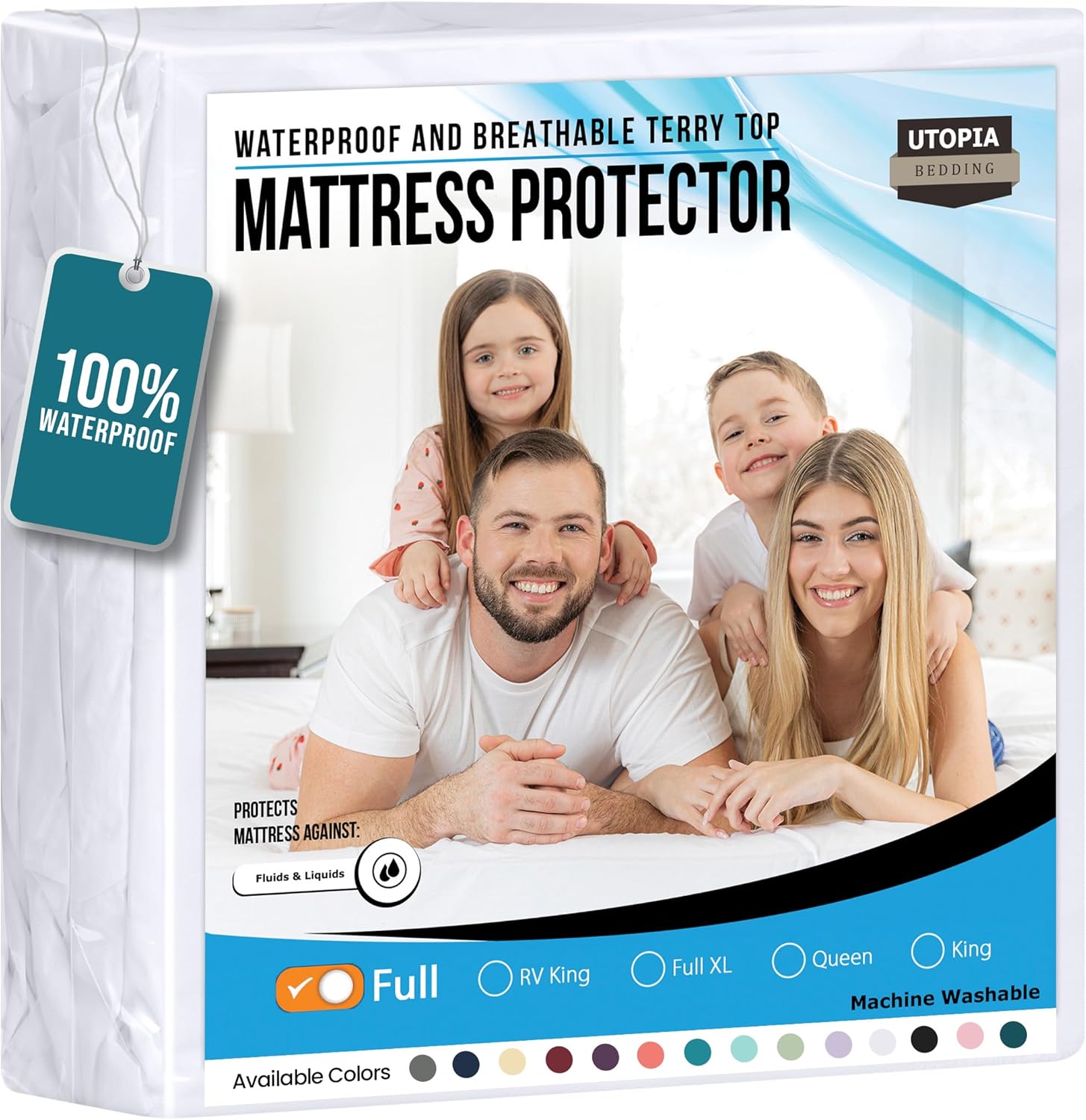 Utopia Bedding Waterproof Mattress Protector Full Size