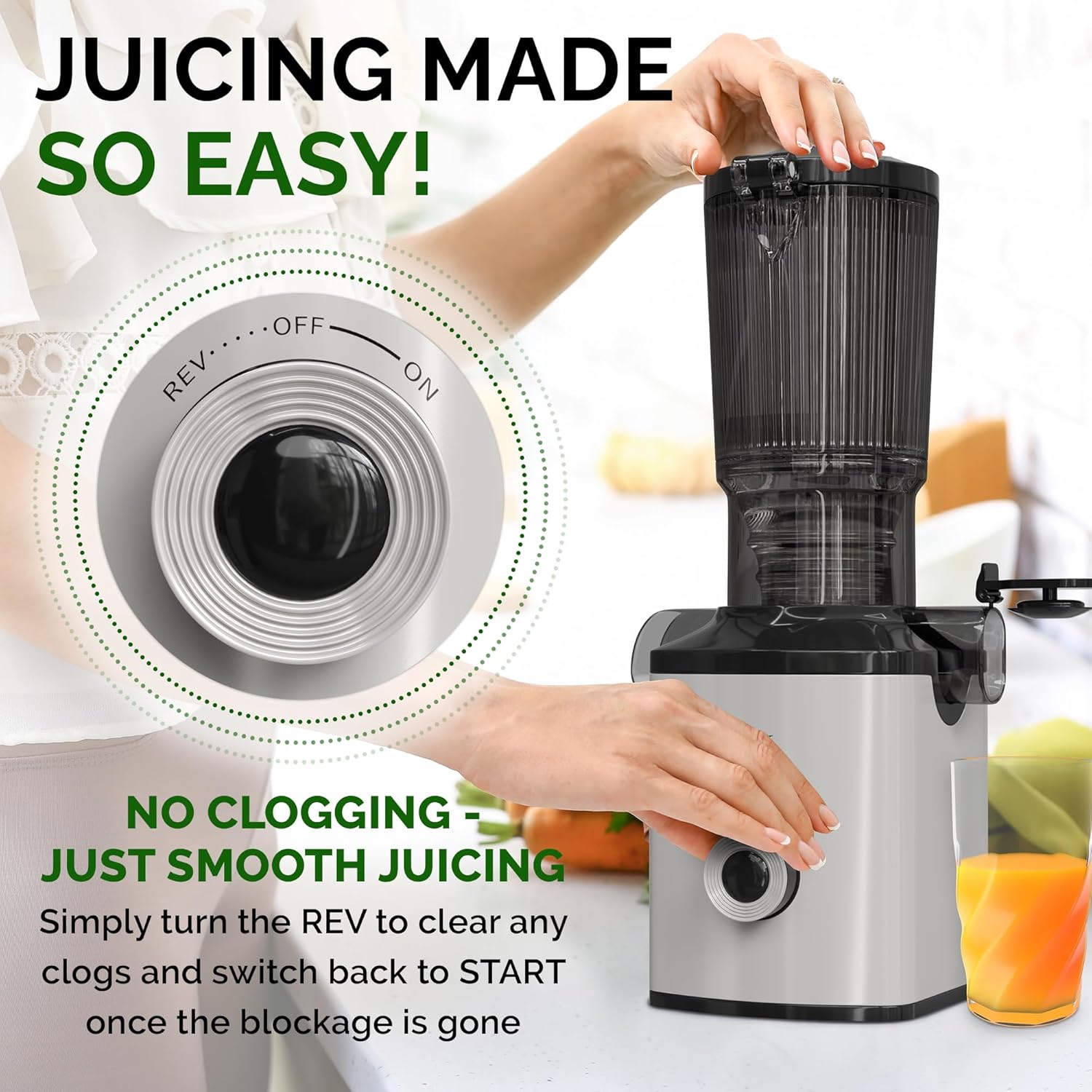 Tagr Vitality Slow Masticating Cold Press Juicer